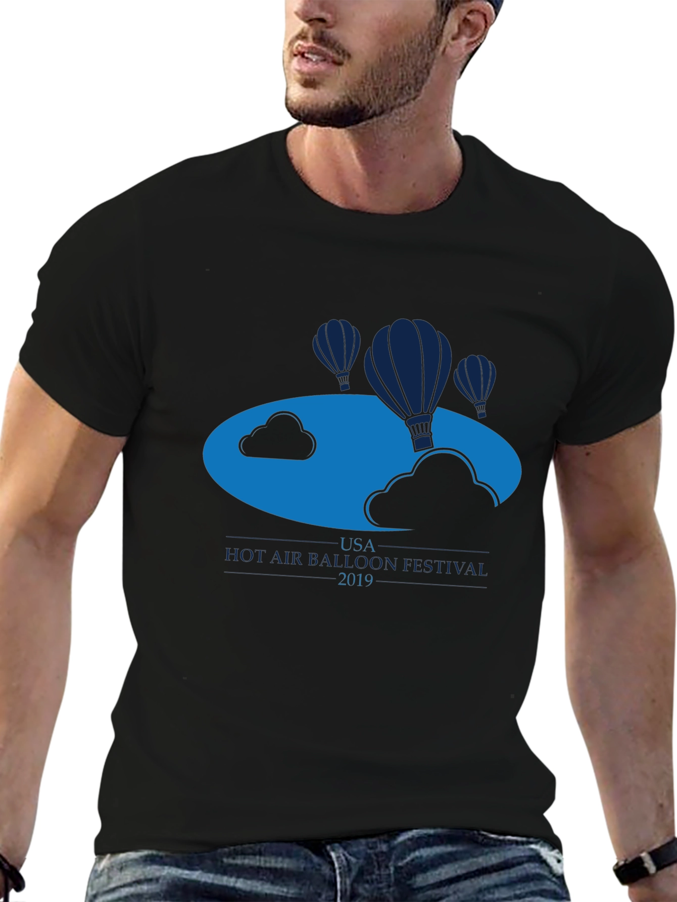 USA Hot Air Balloon Festival 2019 Black T-Shirt