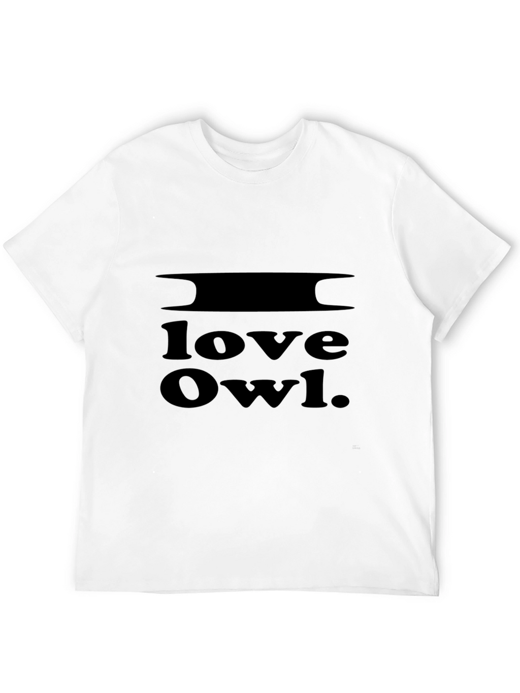 I Love Owl Black Graphic Tee Shirt