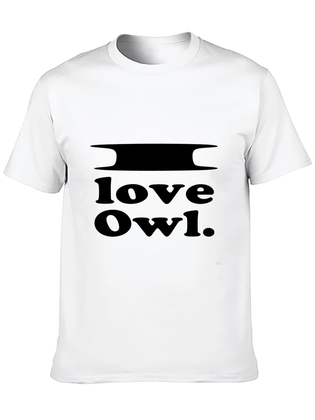 I Love Owl Black Graphic Tee Shirt