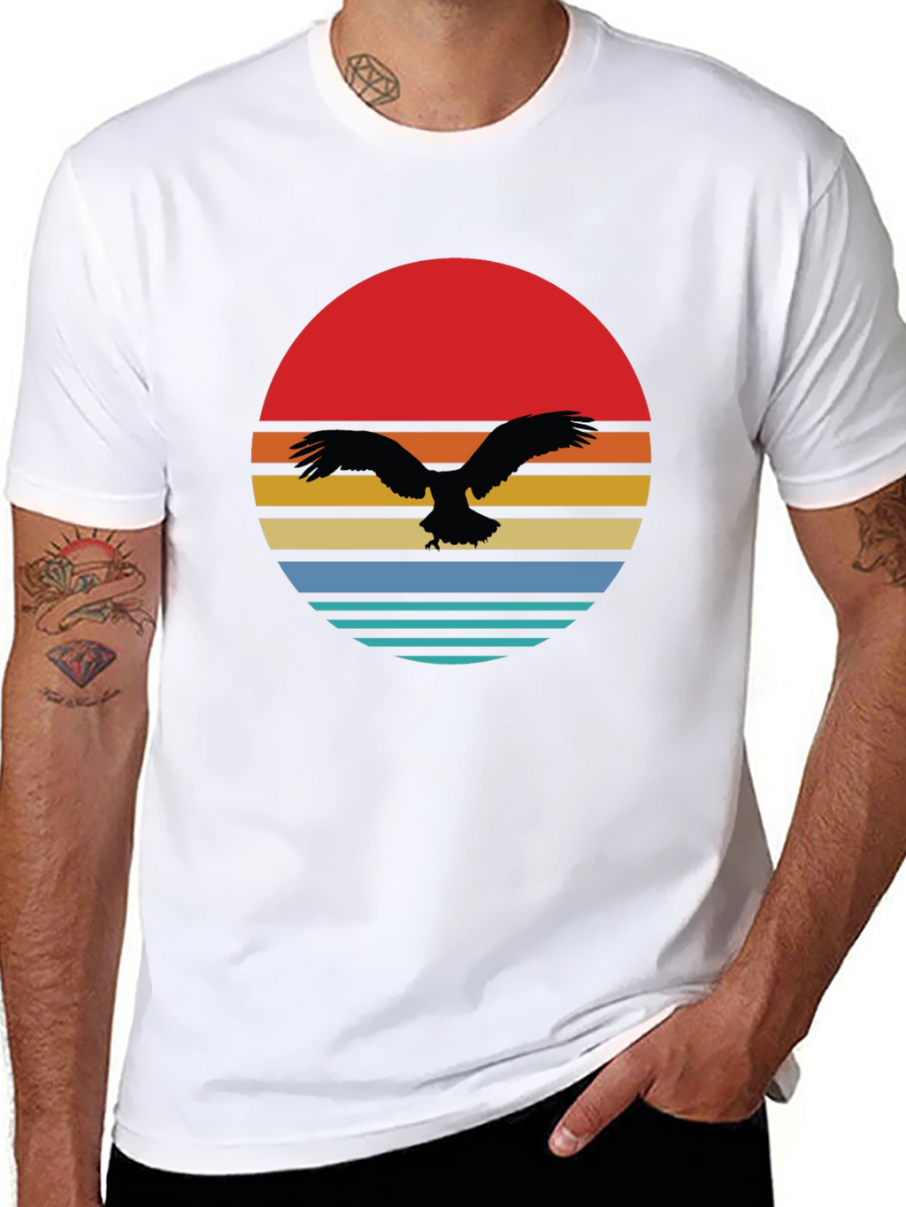 Retro Eagle Sunset Graphic Tee