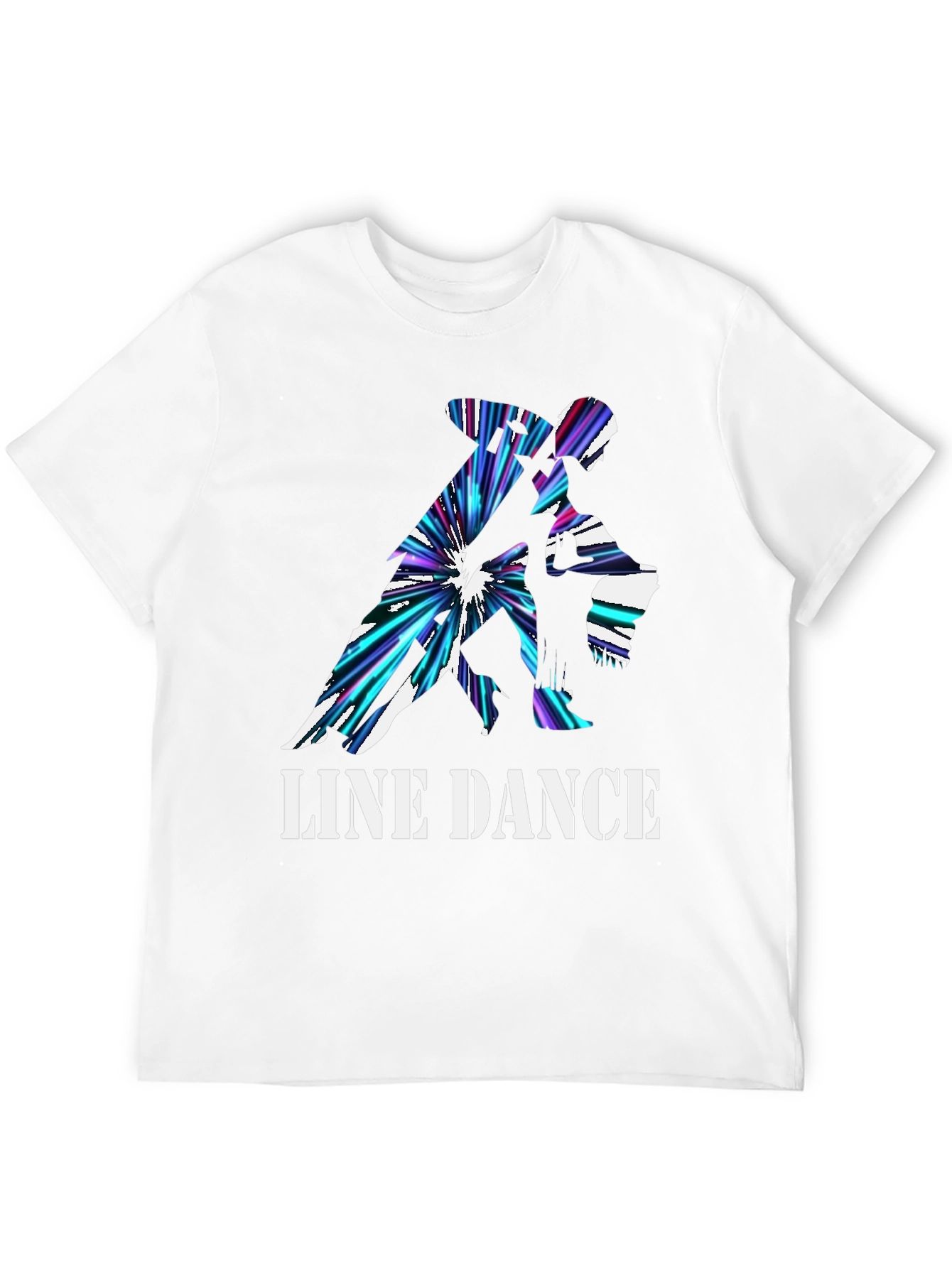 Line Dance Graphic Tee - Black Cotton T-Shirt