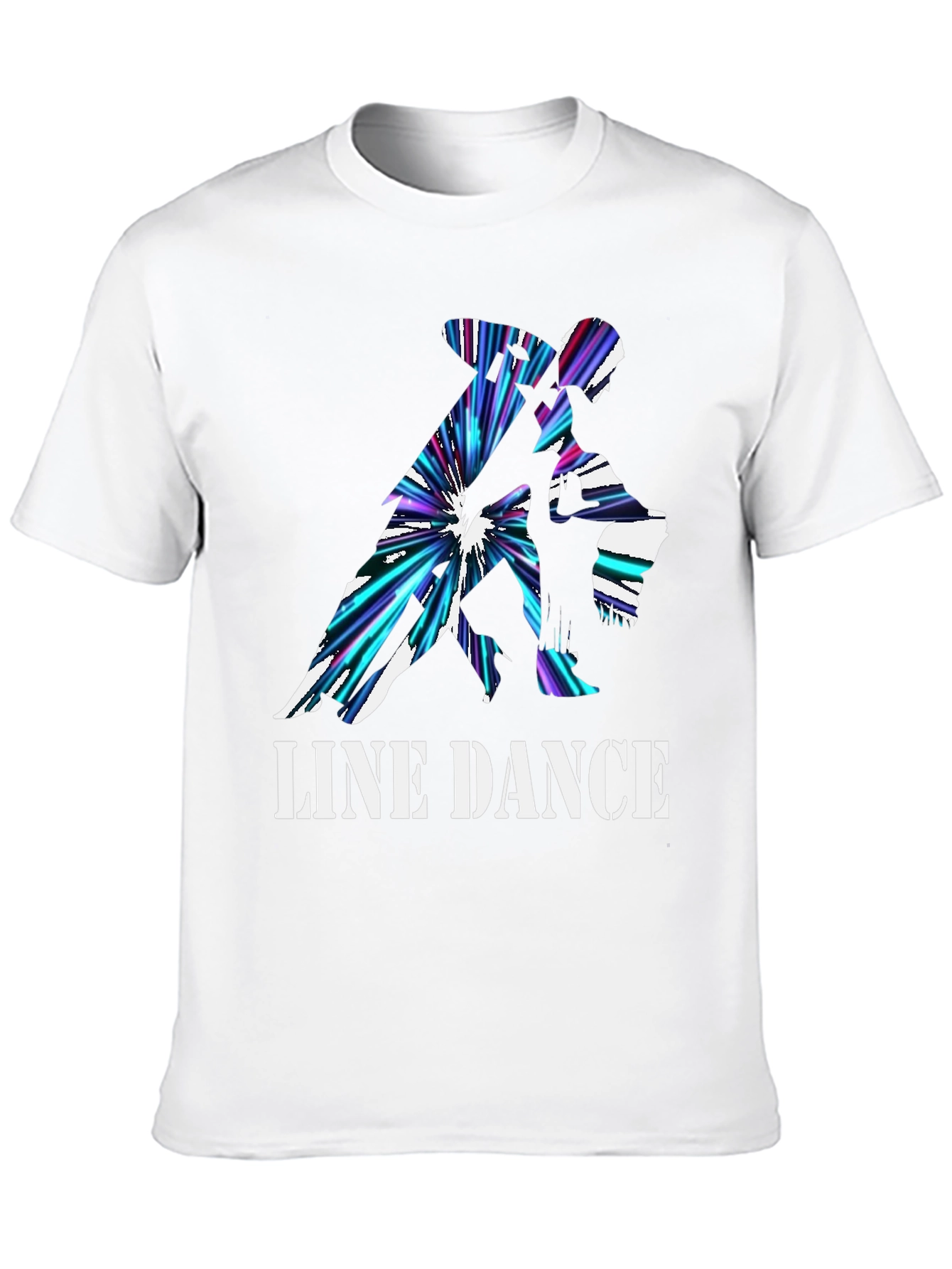 Line Dance Graphic Tee - Black Cotton T-Shirt