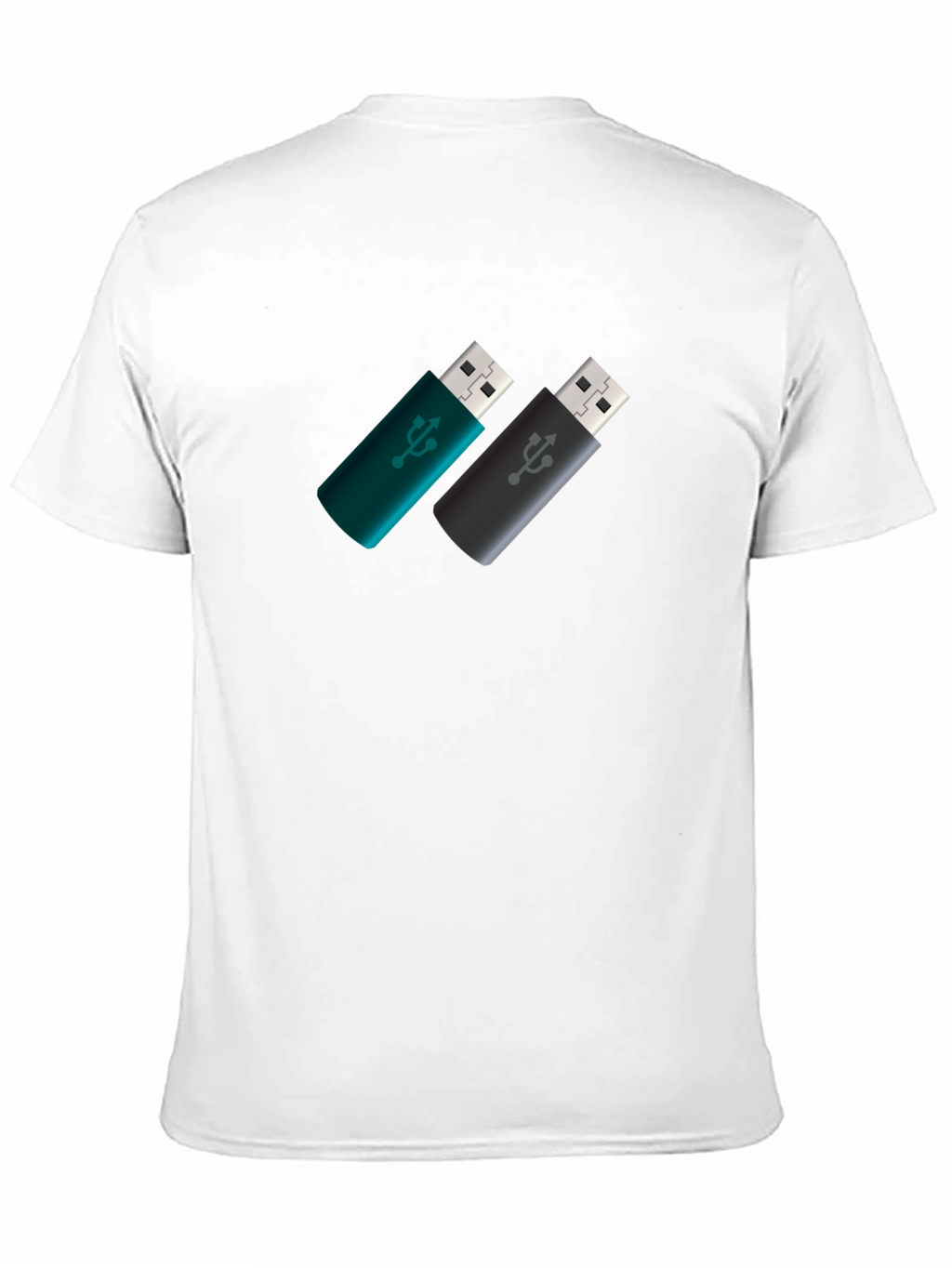 USB Drive Pattern Tee - Modern Tech Style