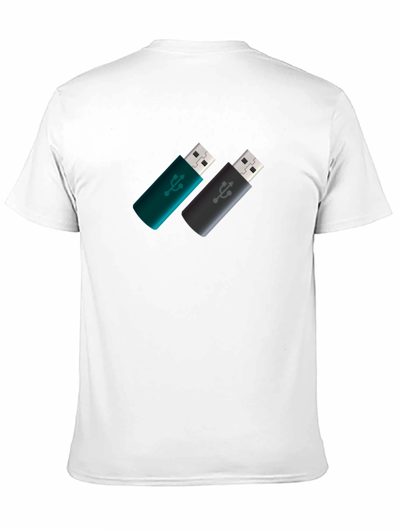 USB Drive Pattern Tee - Modern Tech Style