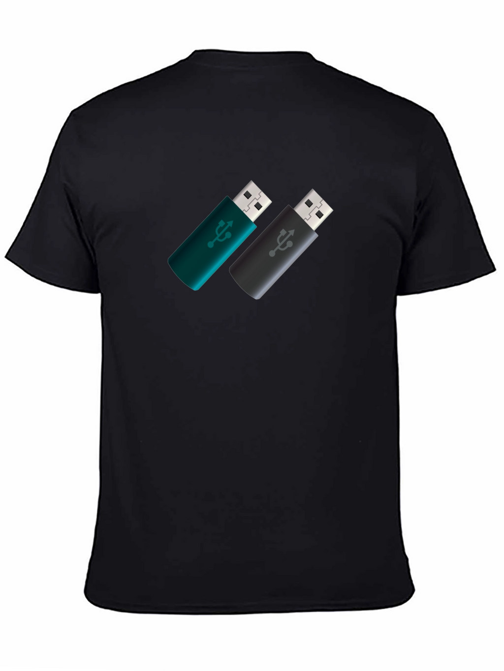 USB Drive Pattern Tee - Modern Tech Style