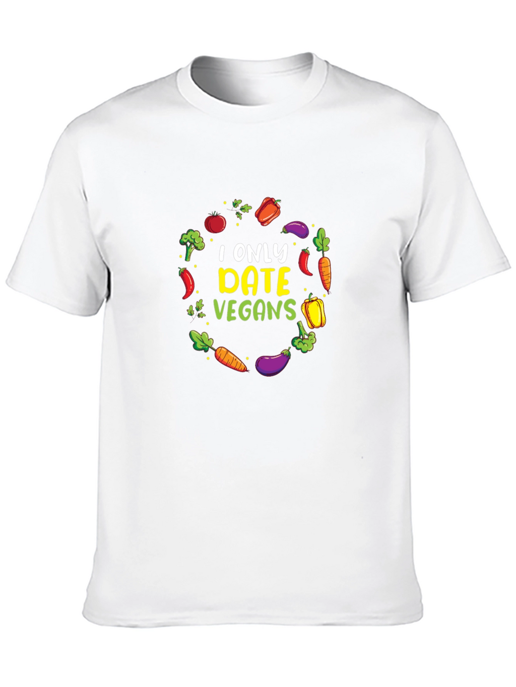Vegan Dating T-Shirt - Vegetable Circle