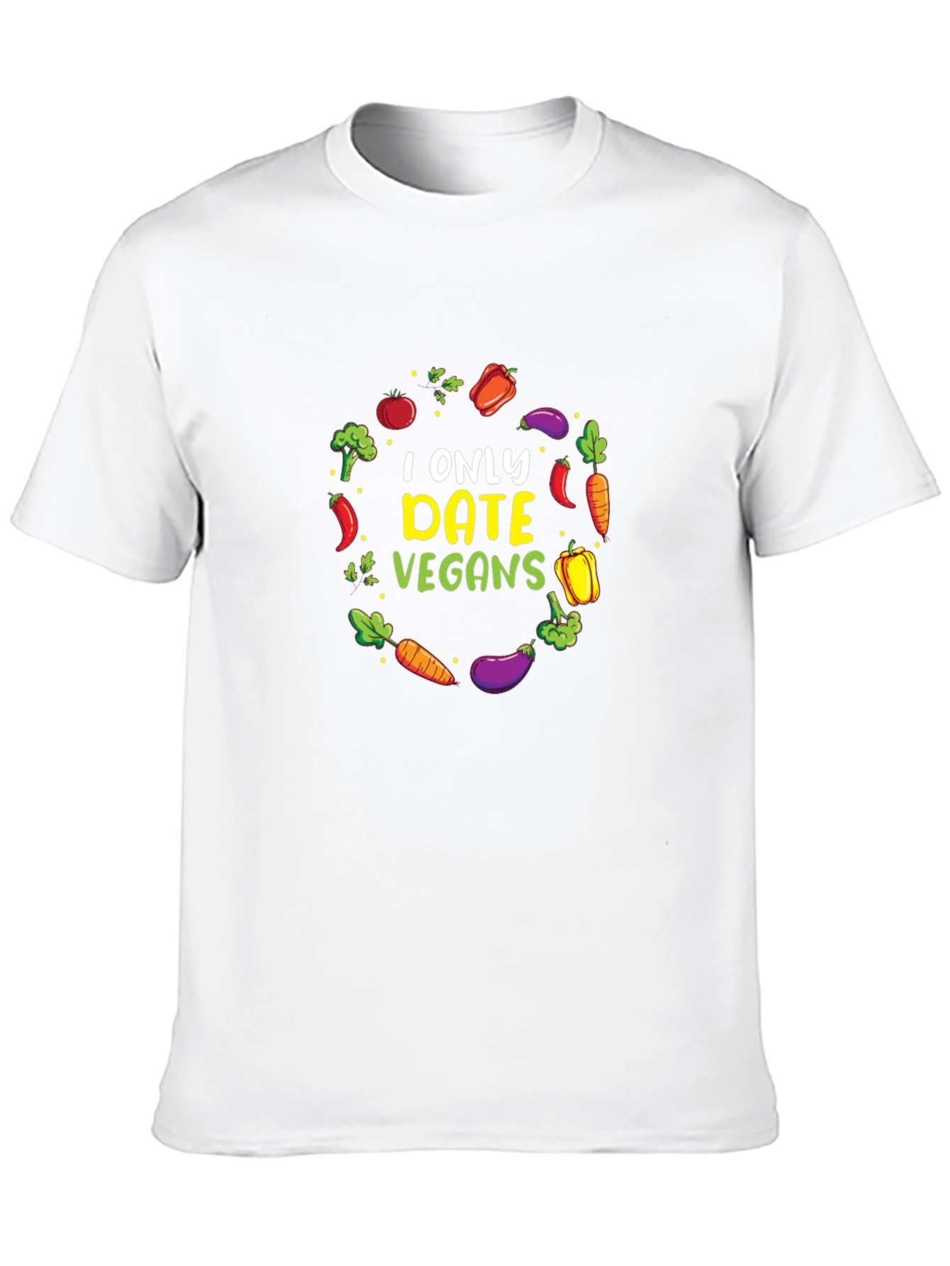 Vegan Dating T-Shirt - Vegetable Circle