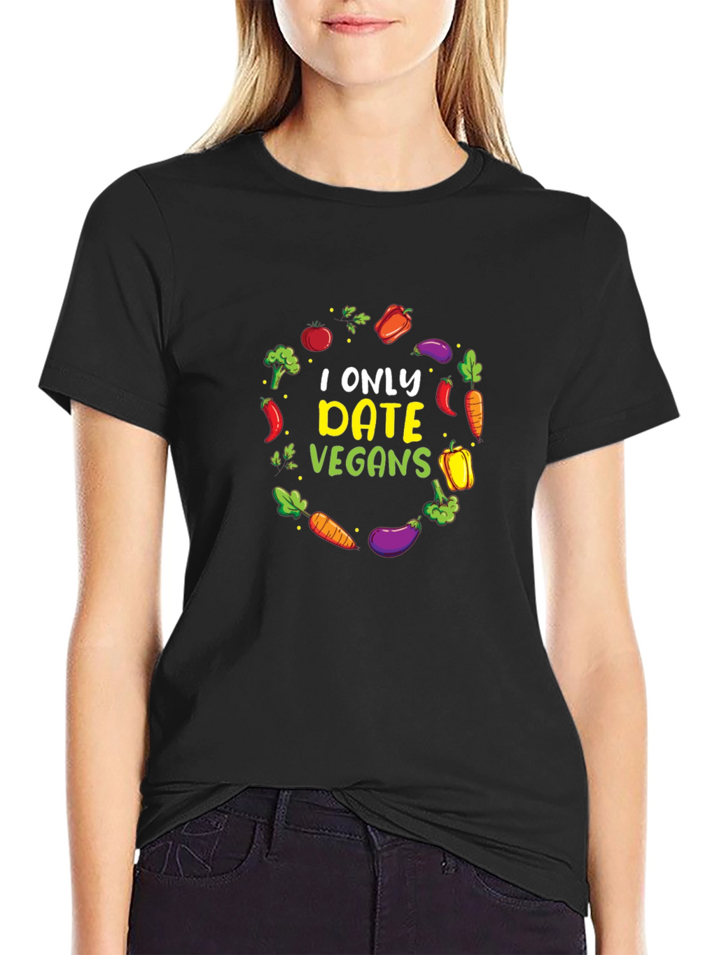 Vegan Dating T-Shirt - Vegetable Circle