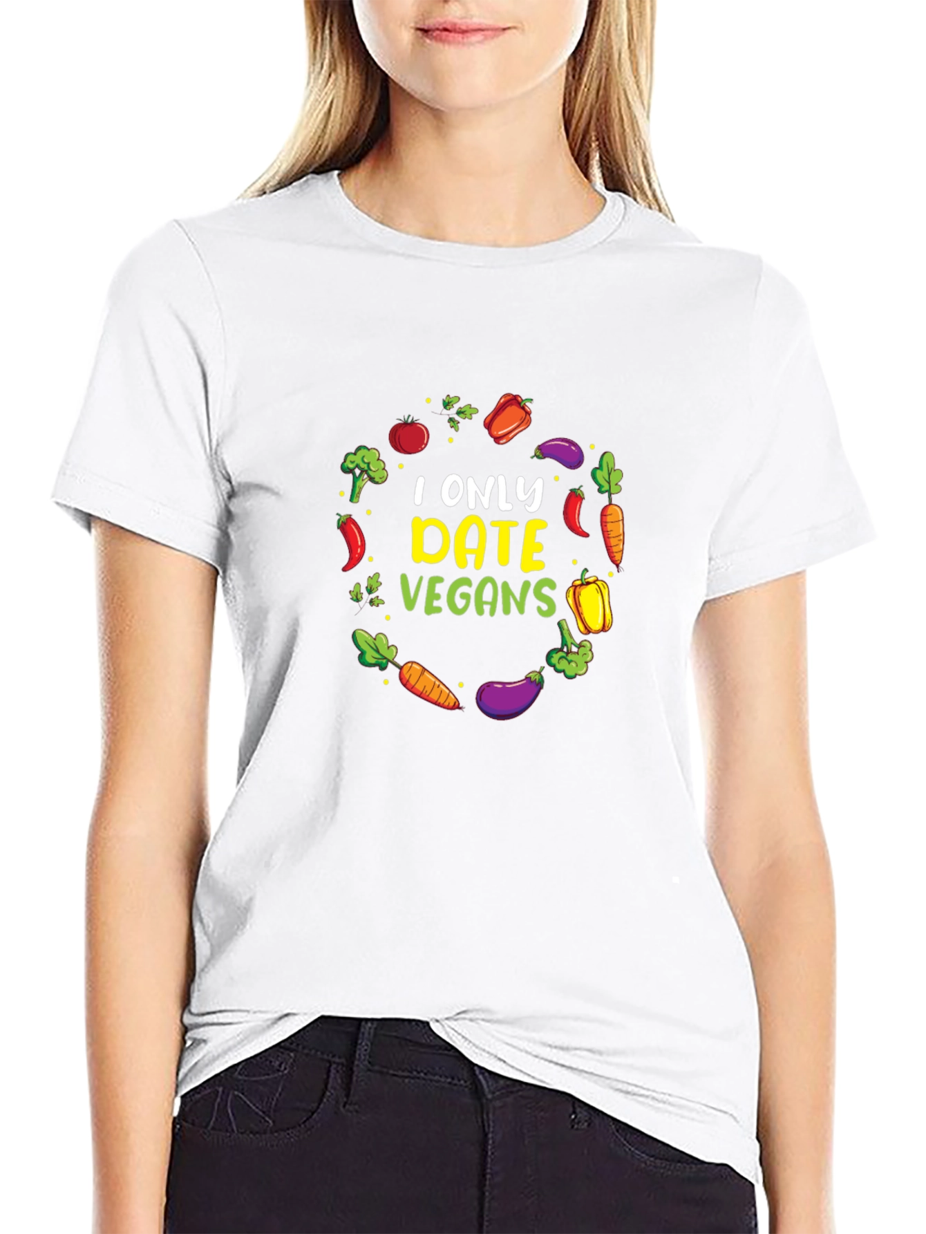 Vegan Dating T-Shirt - Vegetable Circle