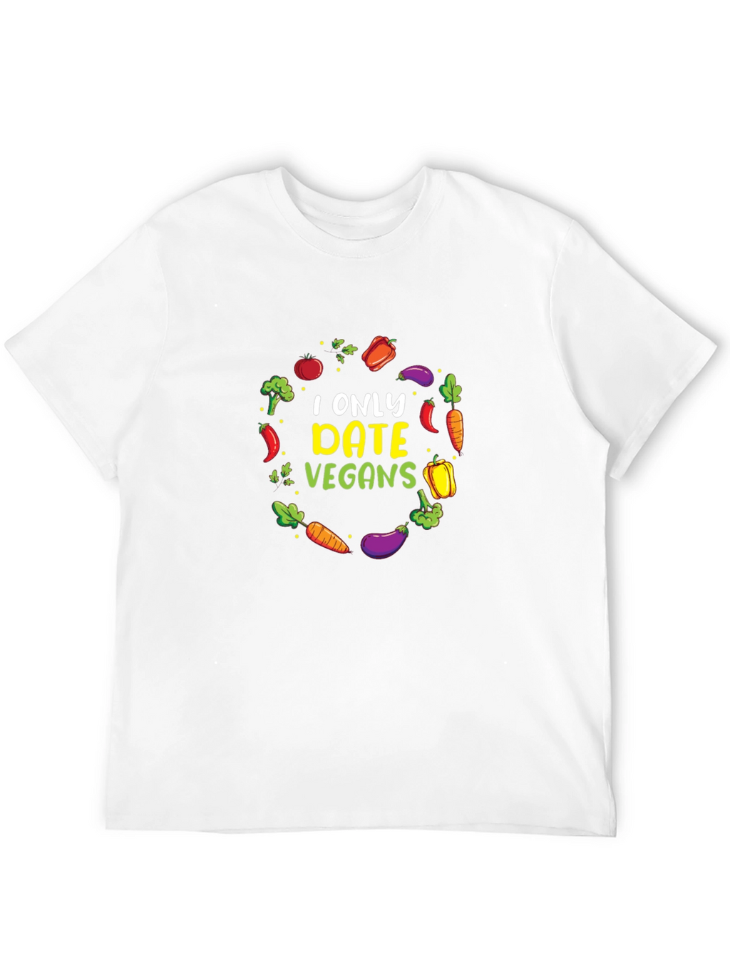 Vegan Dating T-Shirt - Vegetable Circle