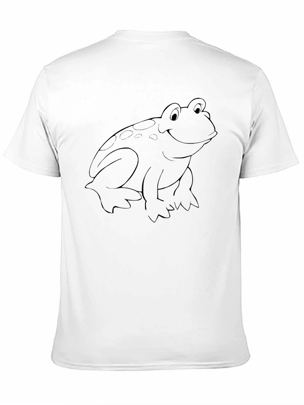 Black Frog Outline Graphic Tee - Casual Style