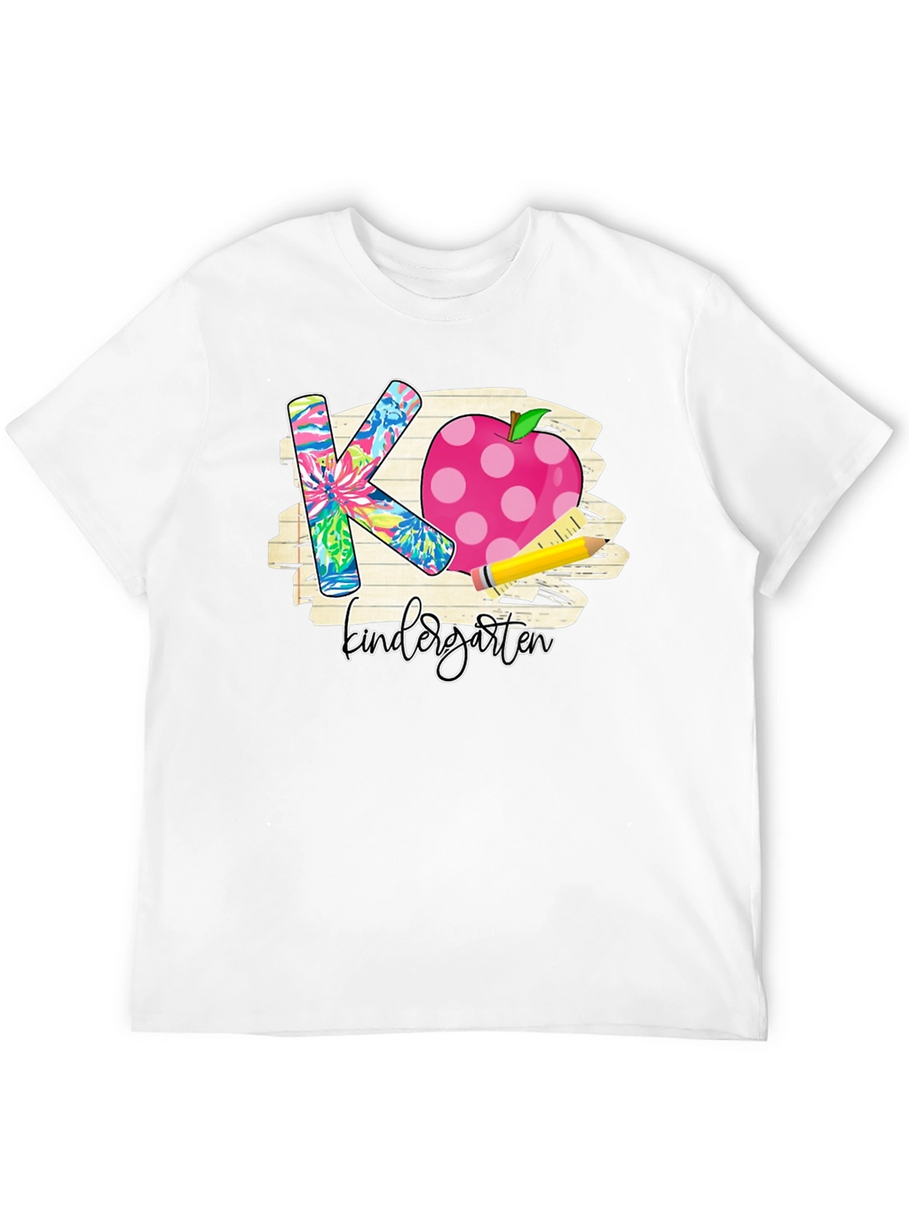 Kindergarten Teacher T-Shirt Apple Pencil Back to School