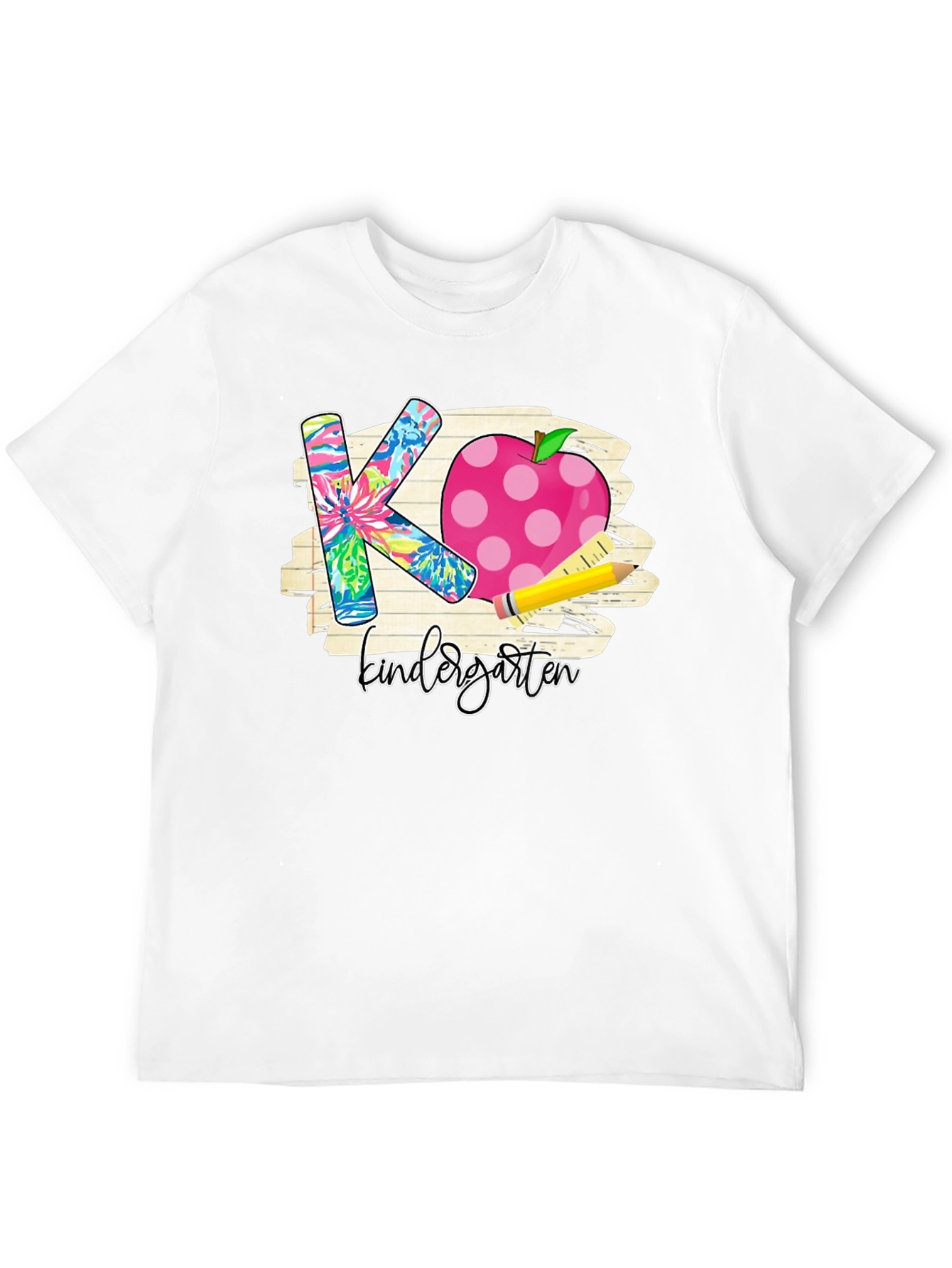 Kindergarten Teacher T-Shirt Apple Pencil Back to School