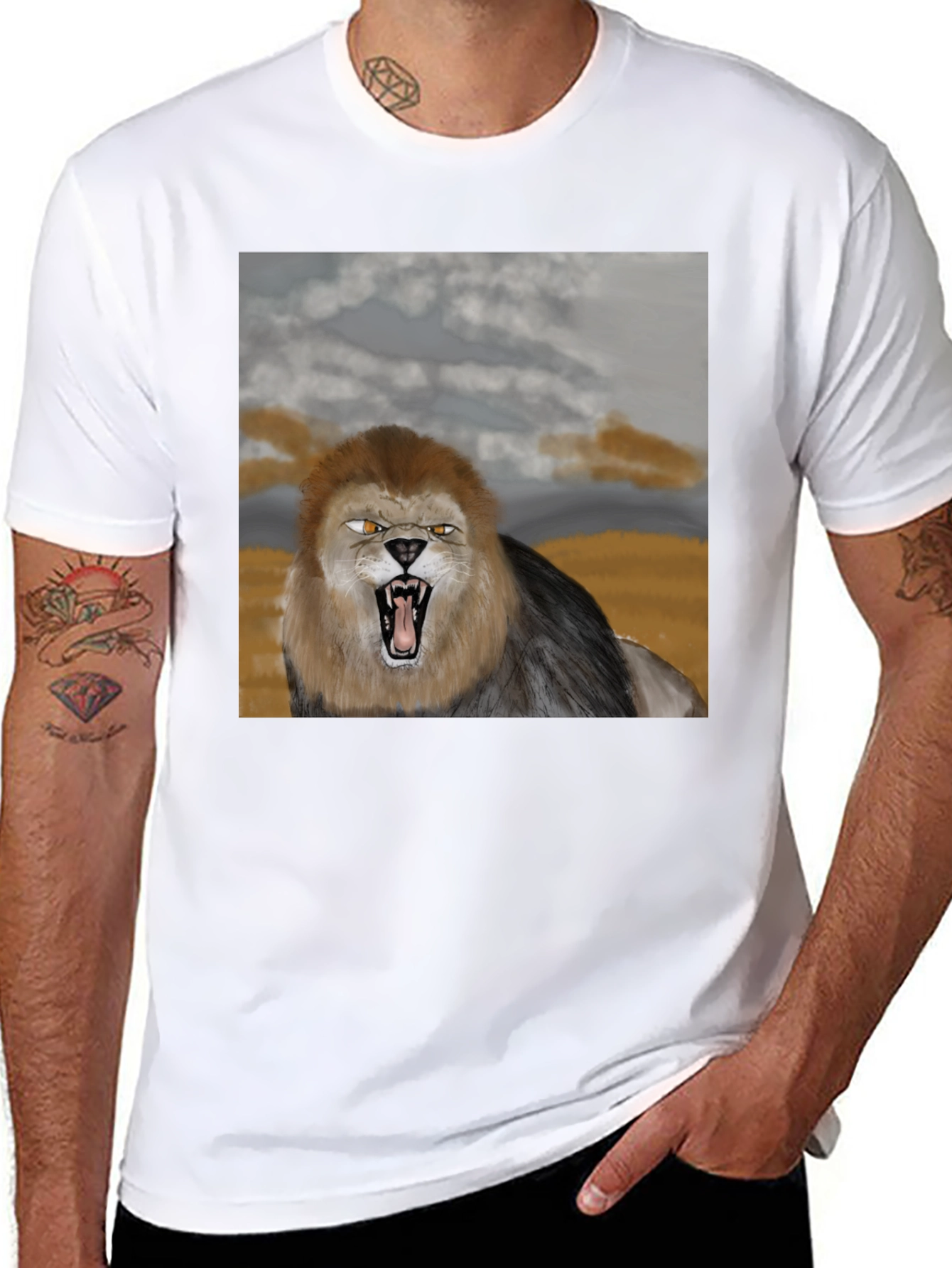 Lion Graphic Tee - Fierce Style