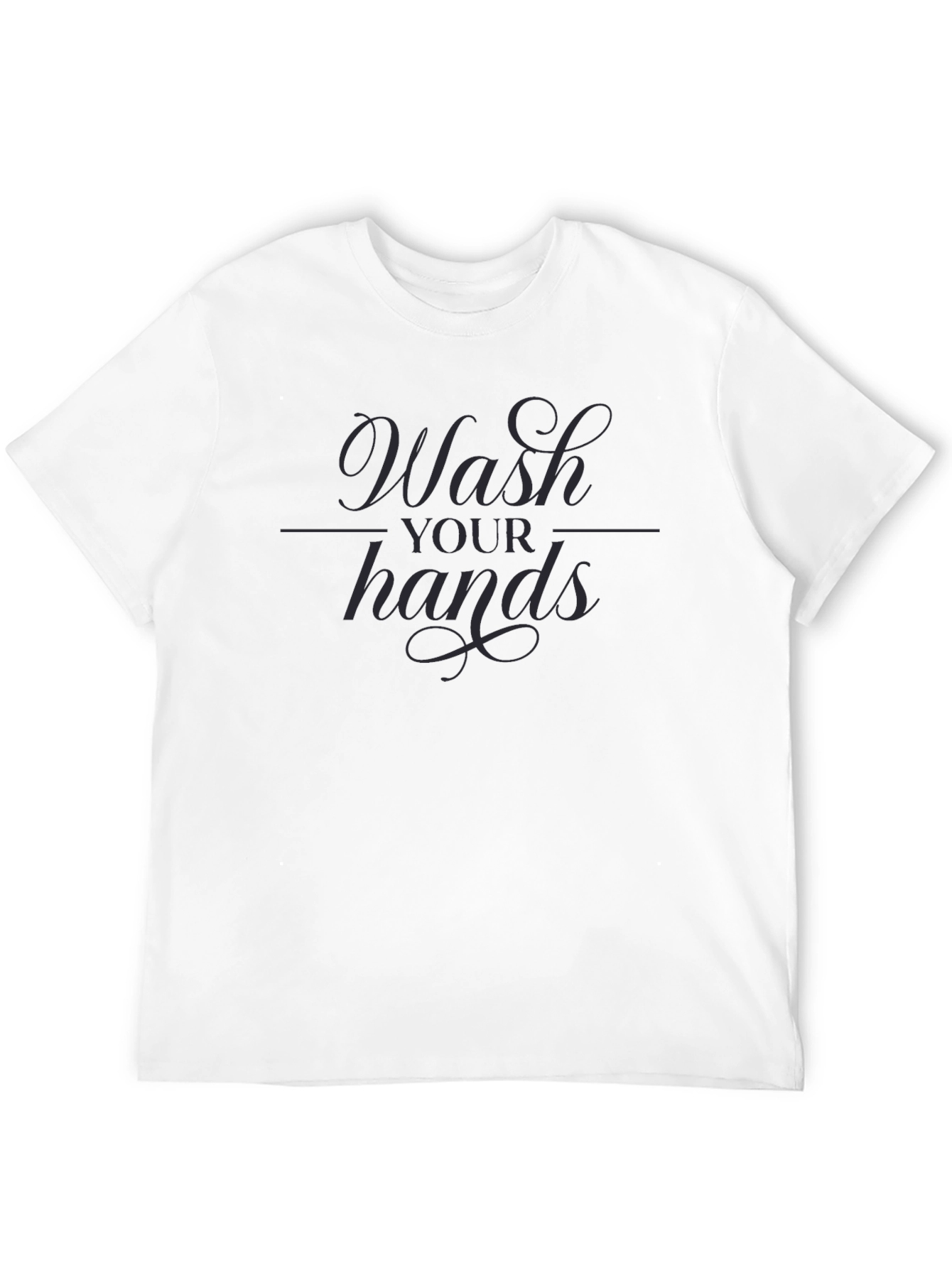 Wash Your Hands Graphic Tee - Stylish Hygiene Reminder