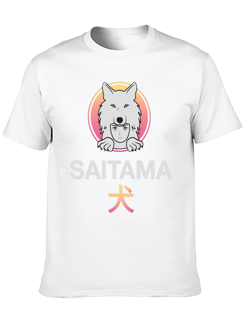 Saitama Anime Graphic T-Shirt - Unique Wolf Design