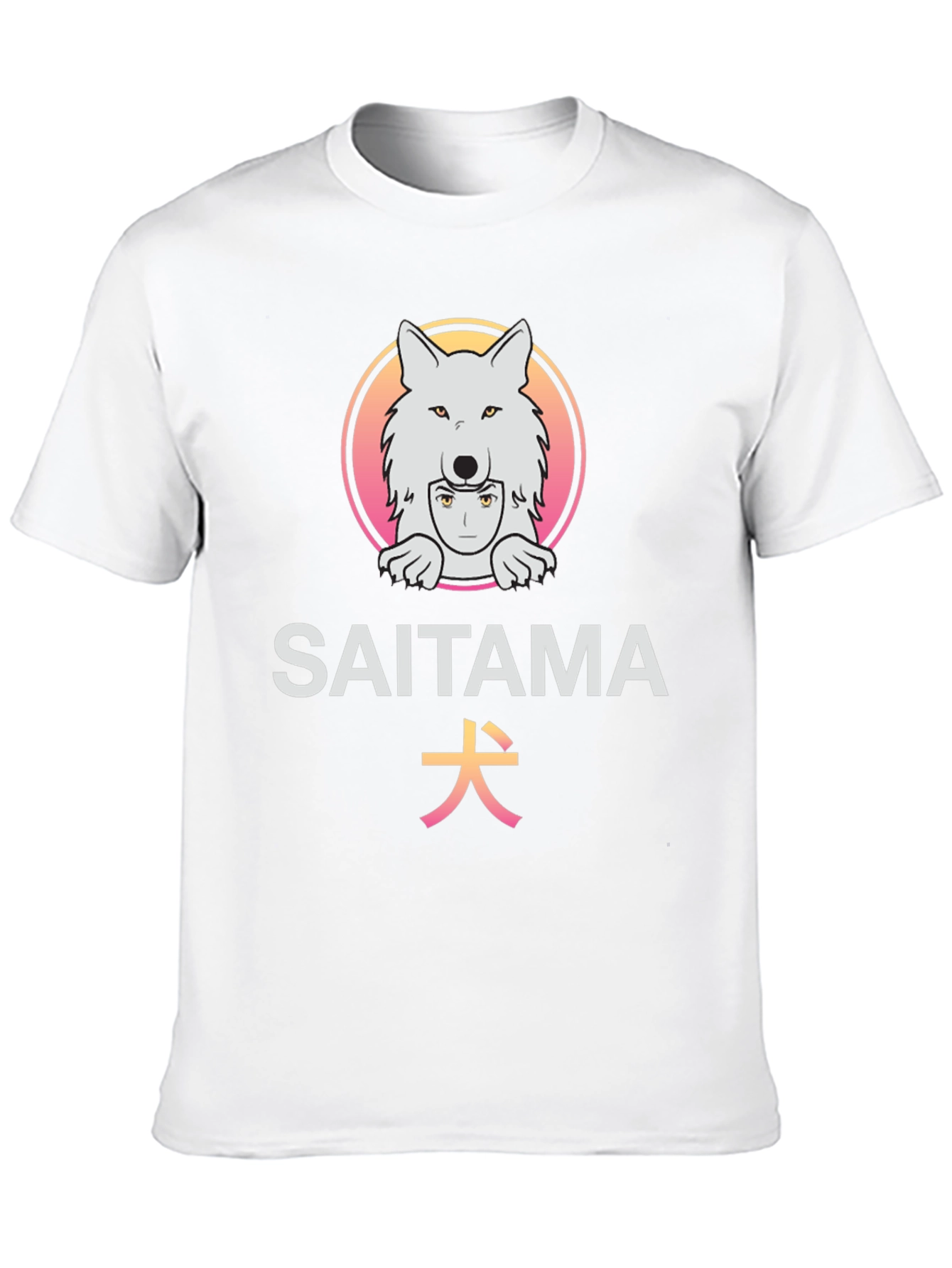 Saitama Anime Graphic T-Shirt - Unique Wolf Design