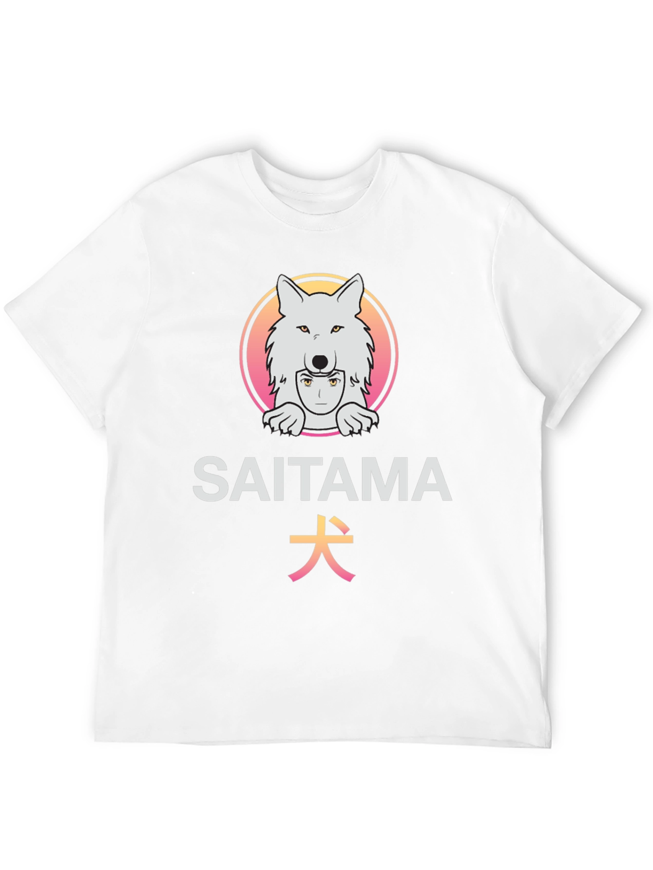Saitama Anime Graphic T-Shirt - Unique Wolf Design