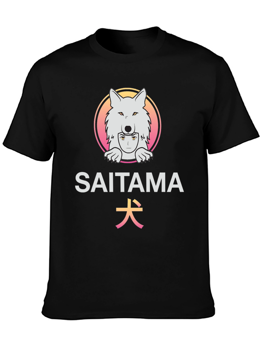 Saitama Anime Graphic T-Shirt - Unique Wolf Design