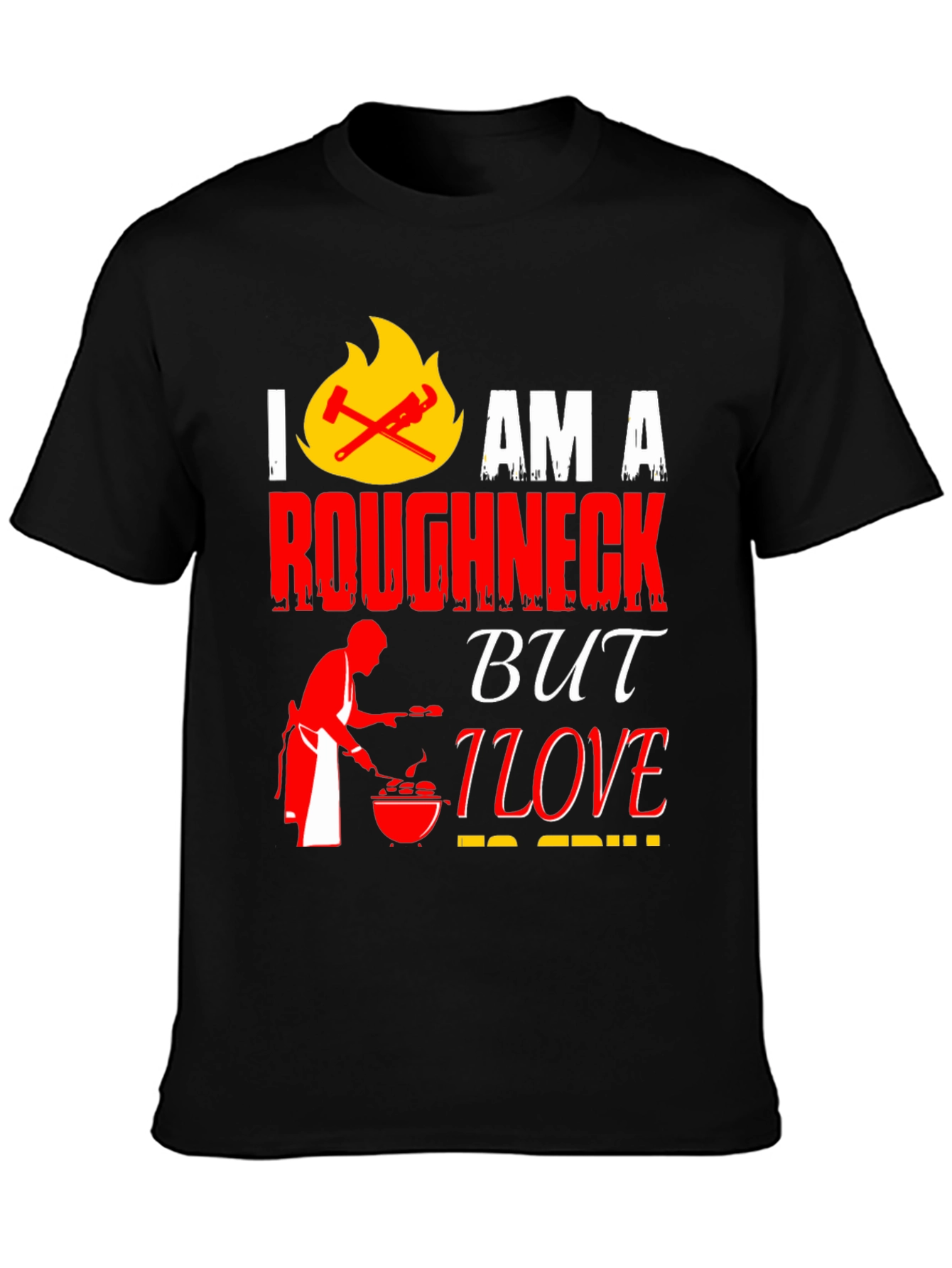 Roughneck BBQ Grill Master Black Graphic Tee