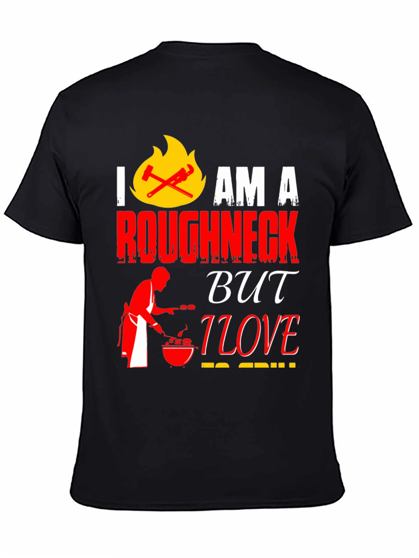 Roughneck BBQ Grill Master Black Graphic Tee