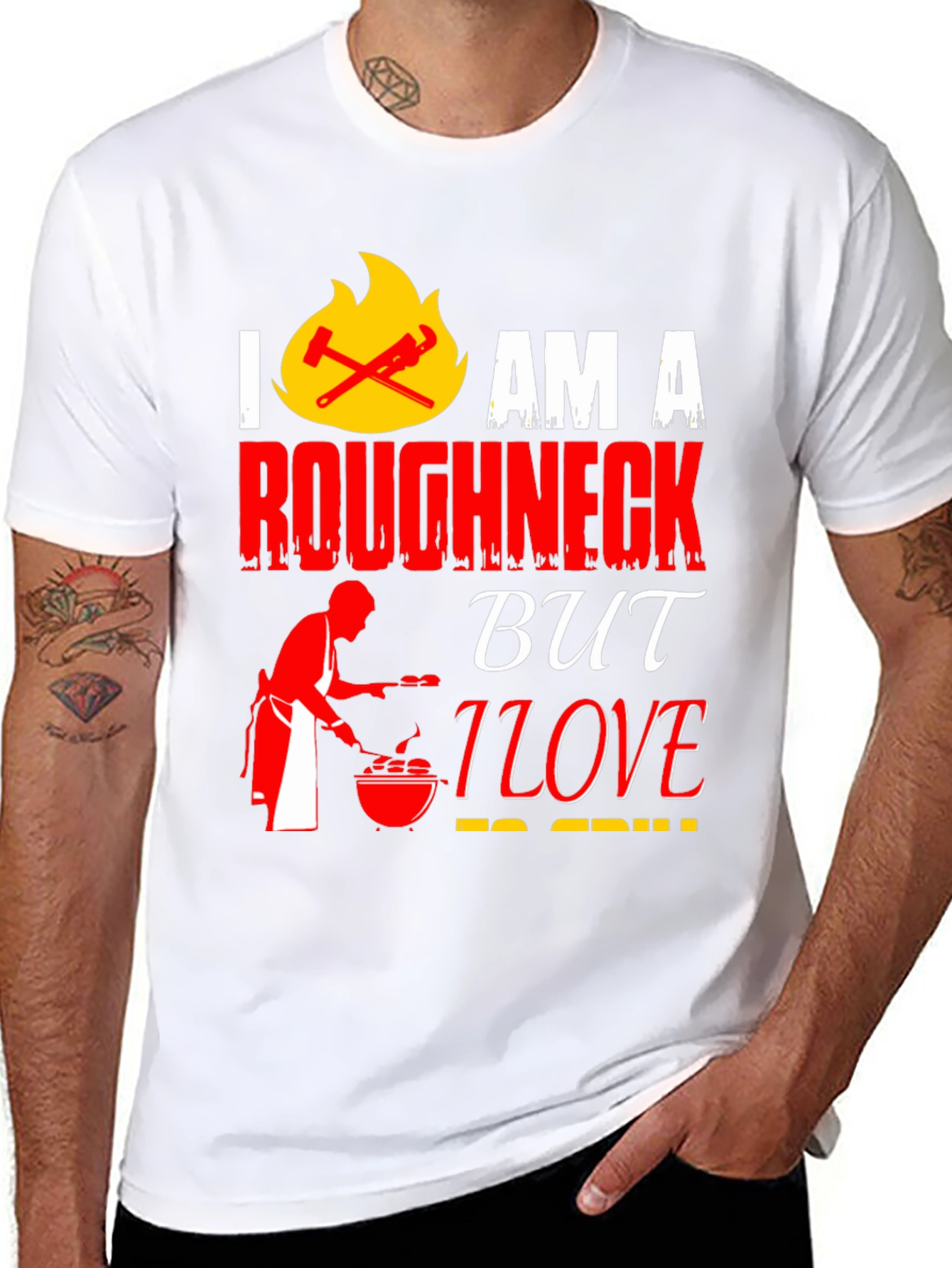 Roughneck BBQ Grill Master Black Graphic Tee