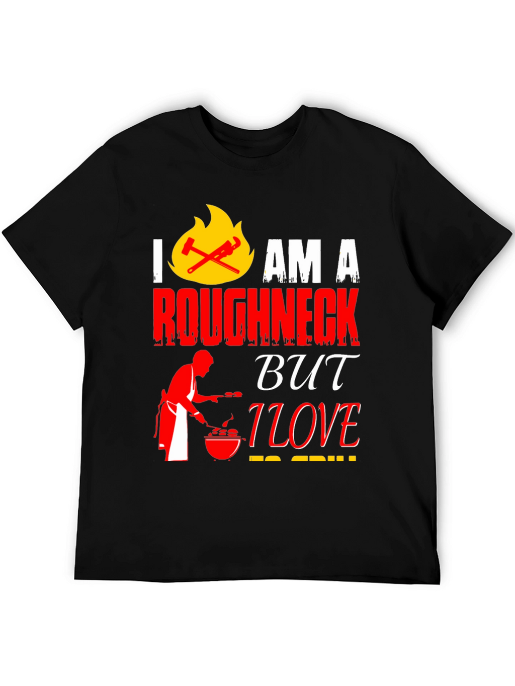 Roughneck BBQ Grill Master Black Graphic Tee