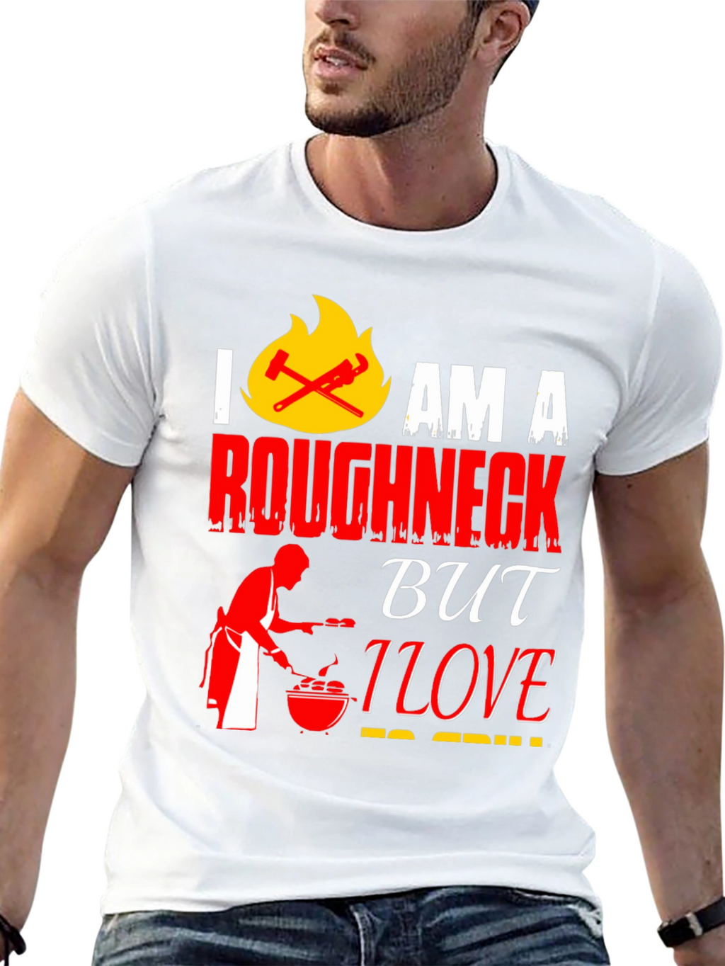 Roughneck BBQ Grill Master Black Graphic Tee