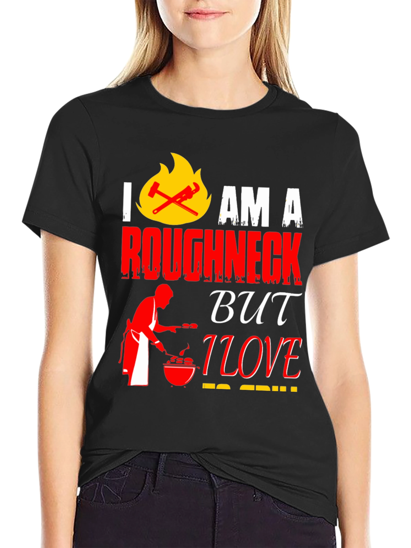 Roughneck BBQ Grill Master Black Graphic Tee