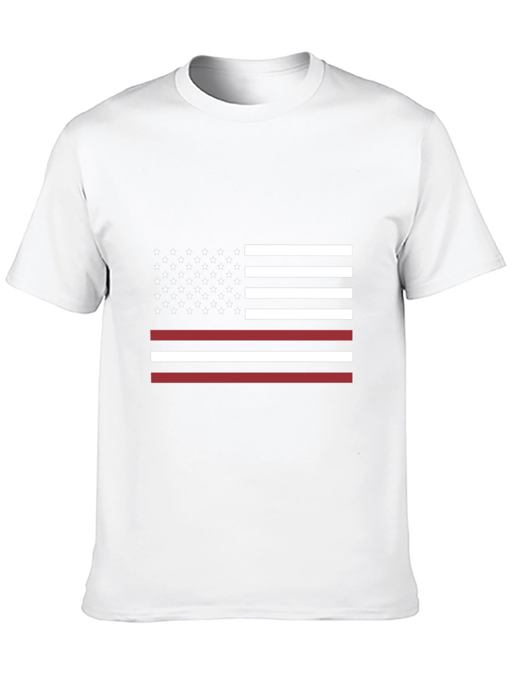 Thin Red Line American Flag Graphic T-Shirt