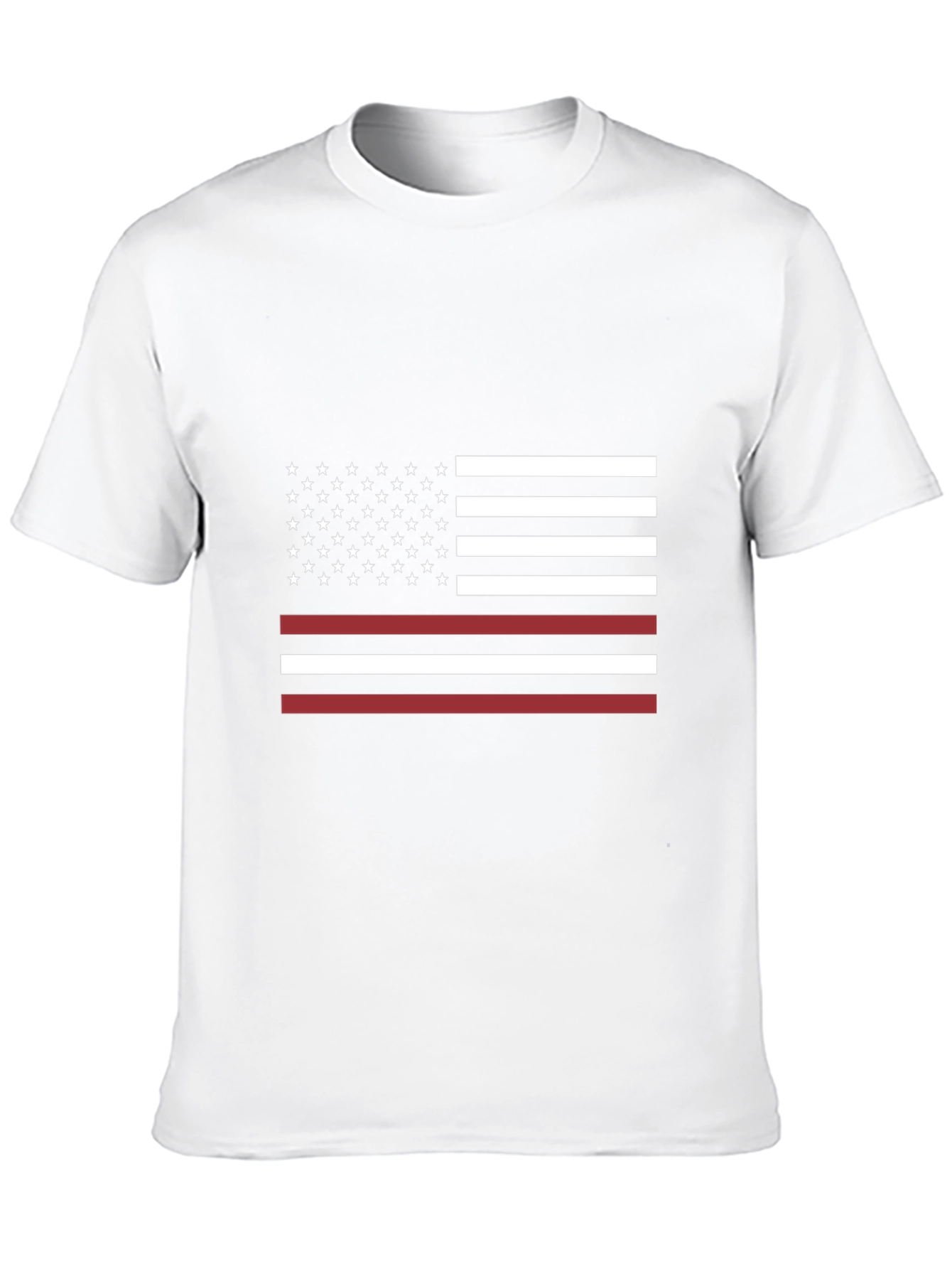 Thin Red Line American Flag Graphic T-Shirt