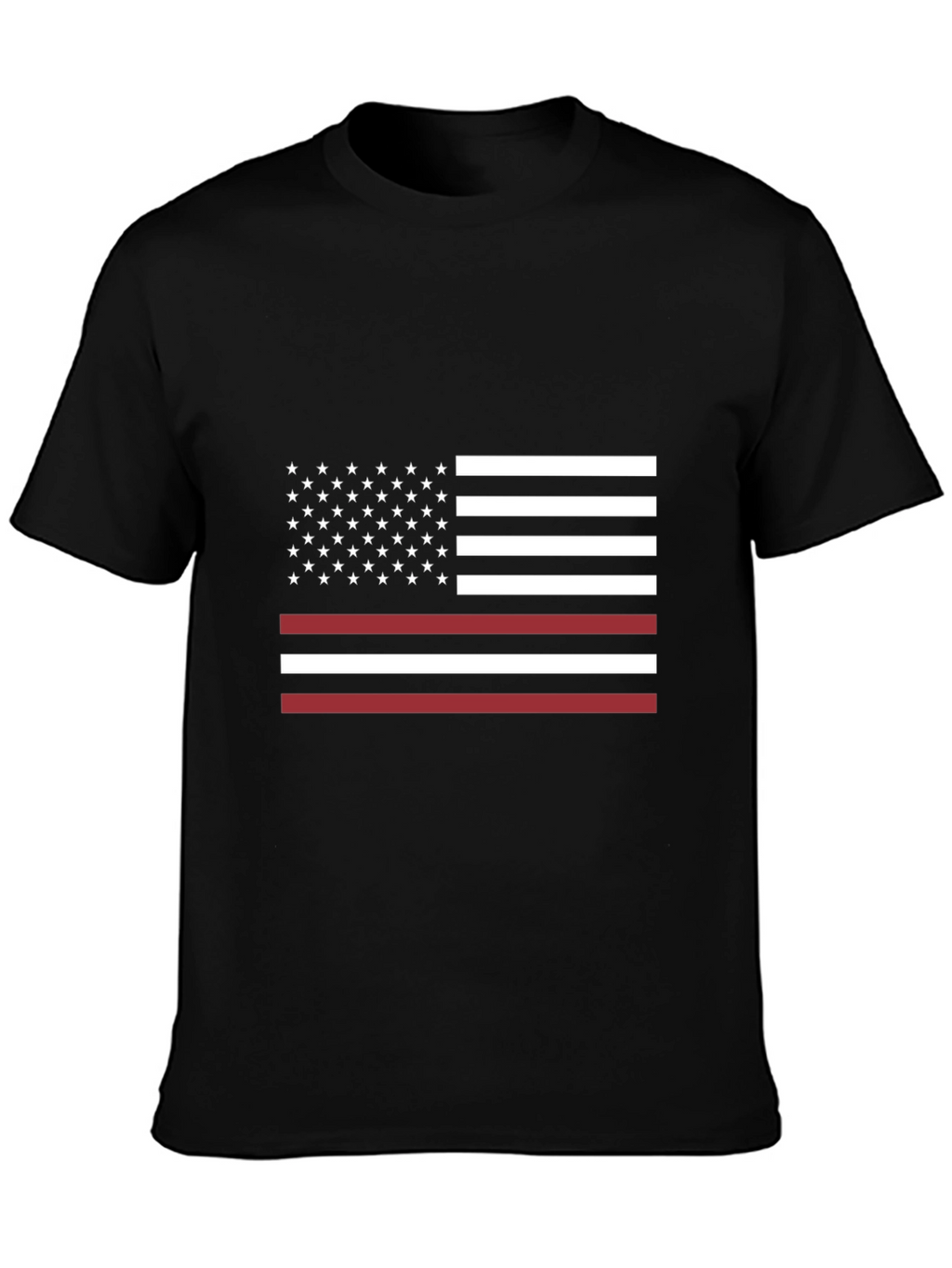 Thin Red Line American Flag Graphic T-Shirt