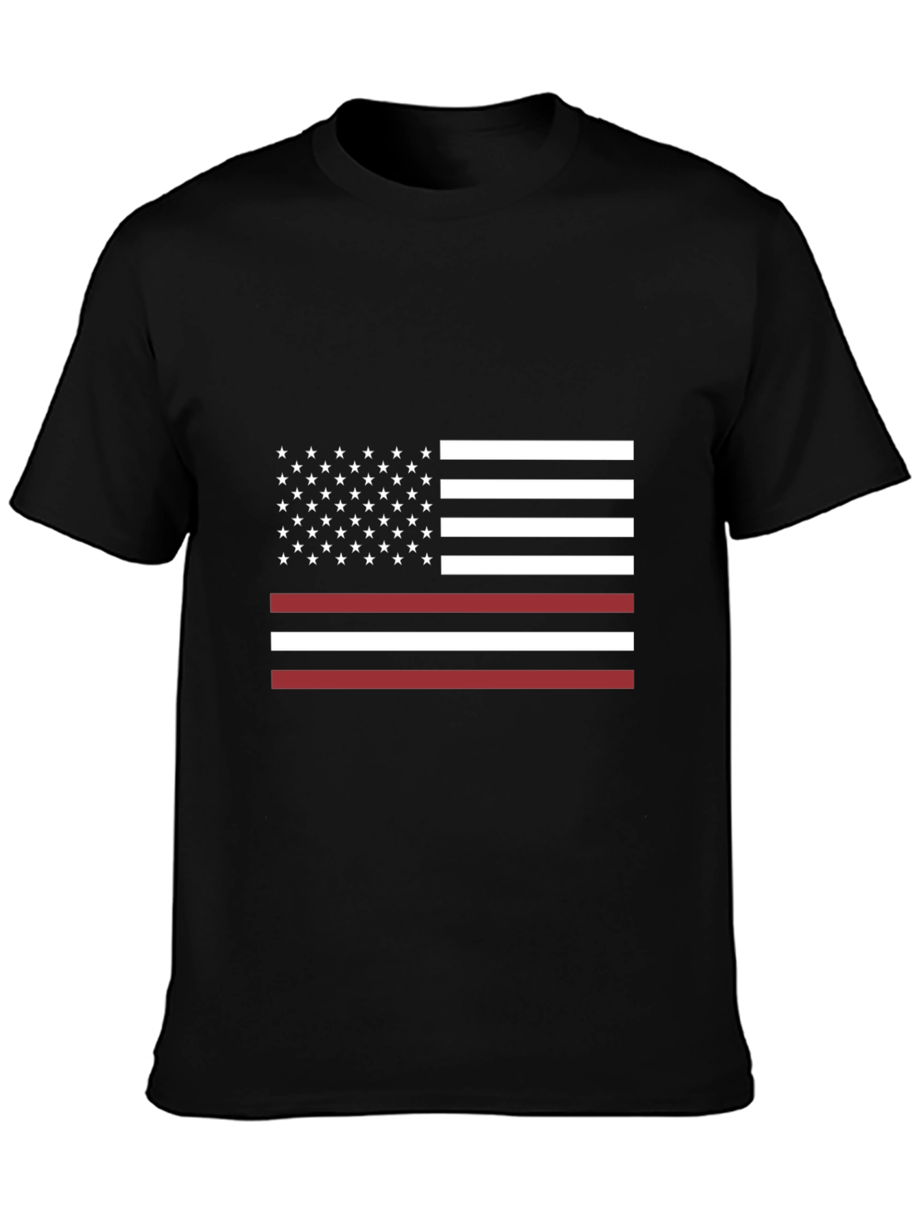 Thin Red Line American Flag Graphic T-Shirt