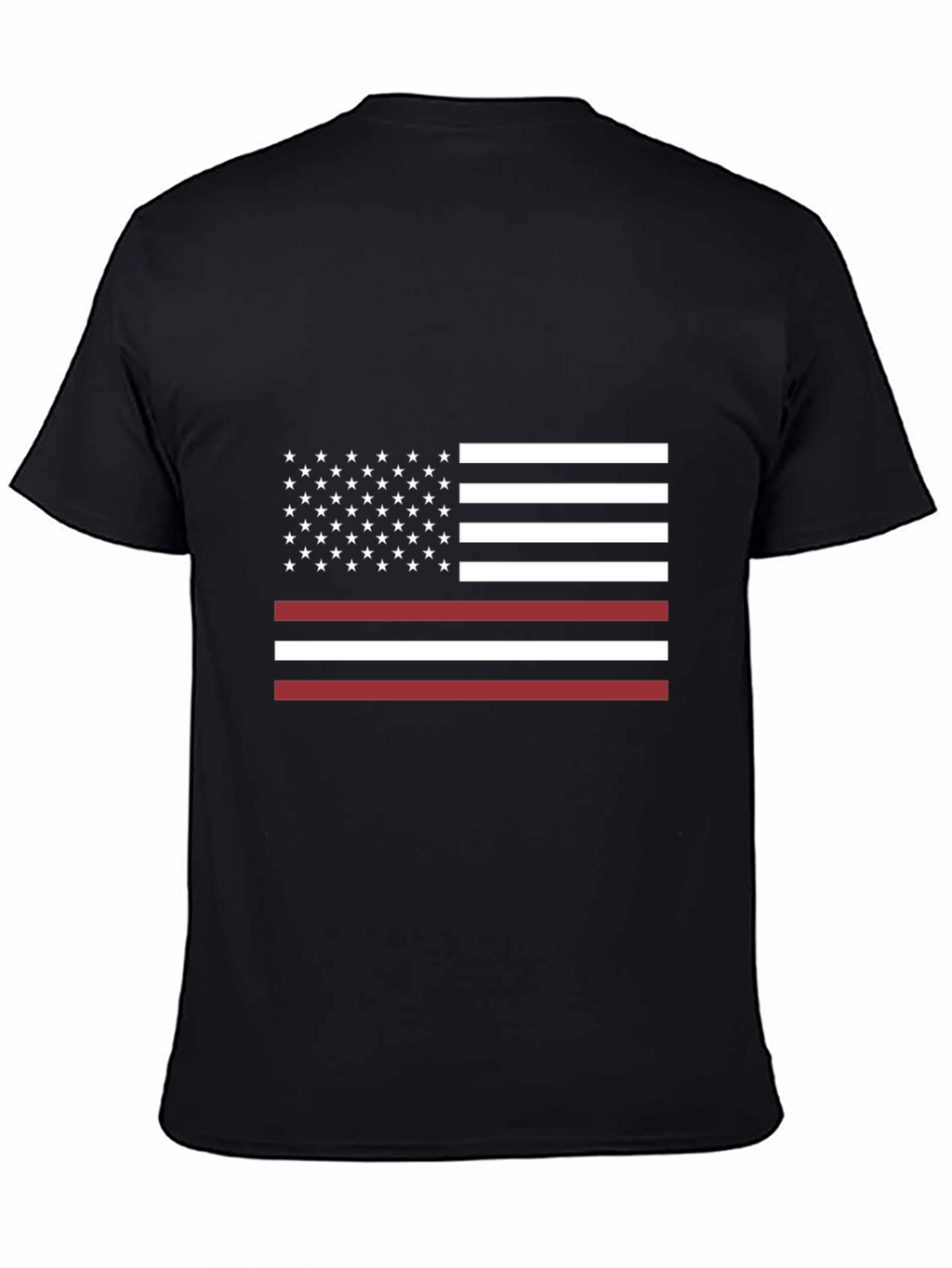 Thin Red Line American Flag Graphic T-Shirt
