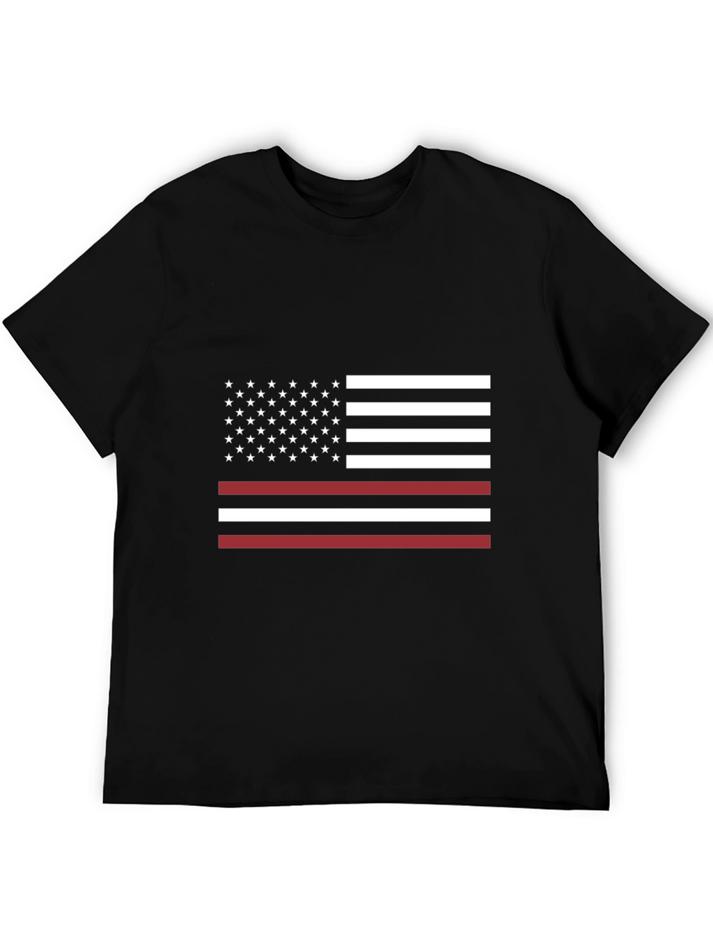 Thin Red Line American Flag Graphic T-Shirt