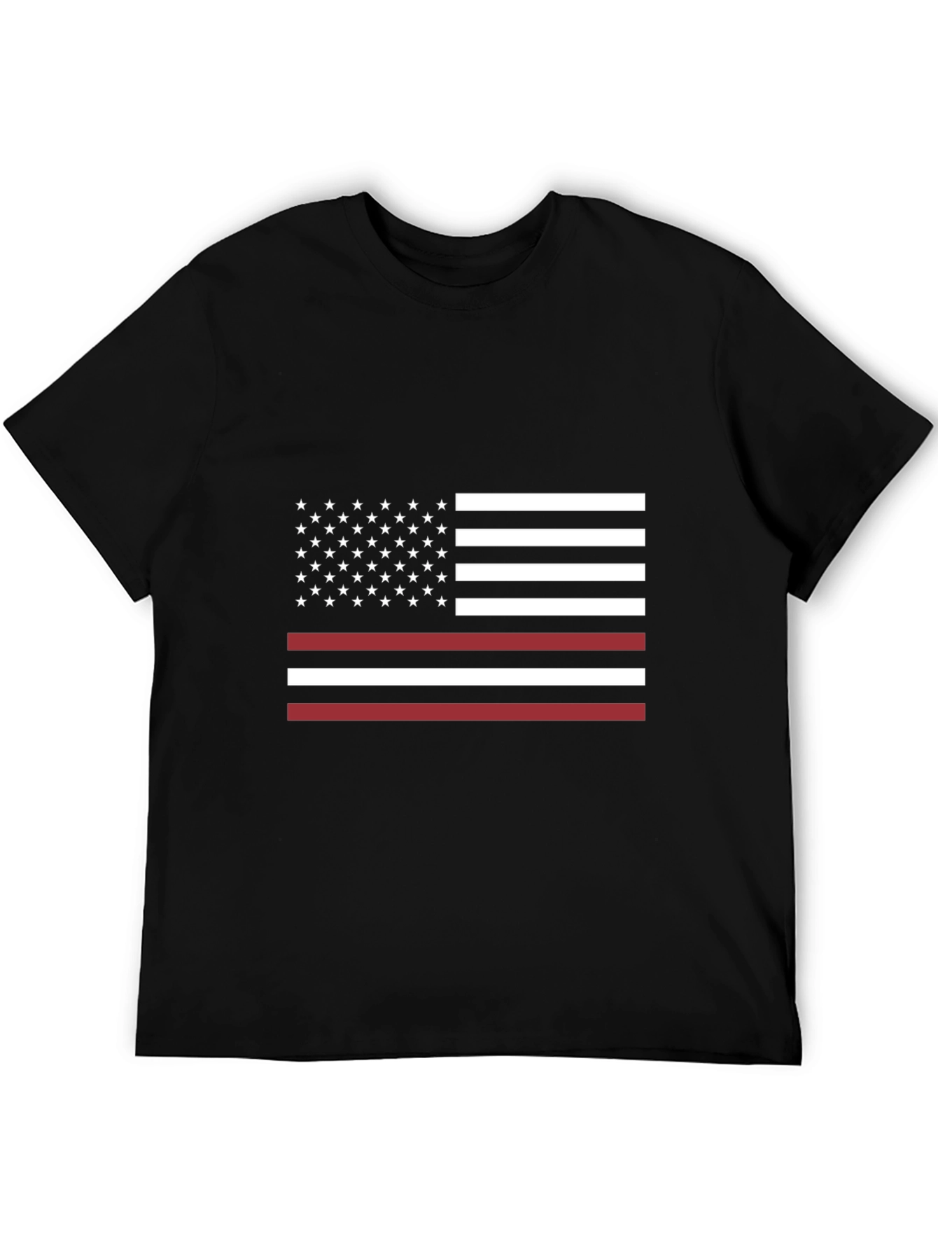 Thin Red Line American Flag Graphic T-Shirt