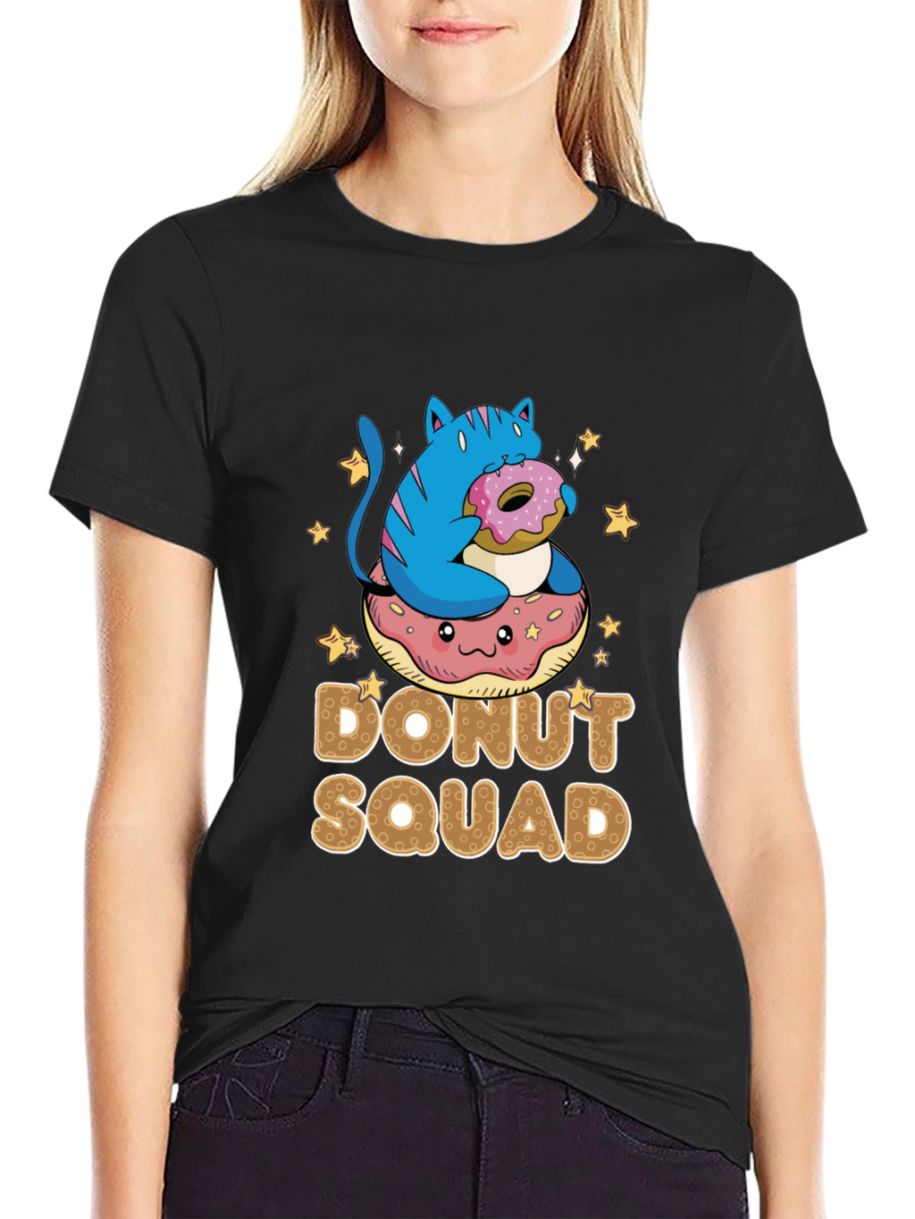 Donut Squad T-Shirt - Cat & Donut Graphic Tee