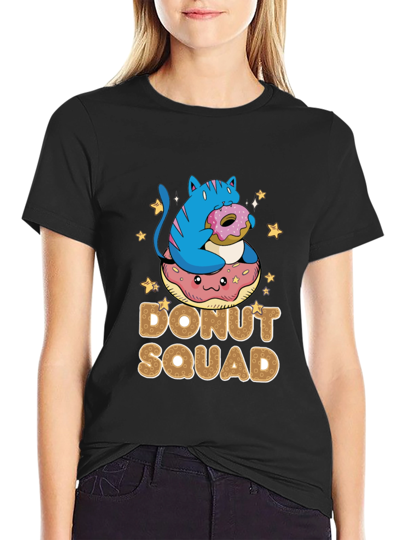 Donut Squad T-Shirt - Cat & Donut Graphic Tee