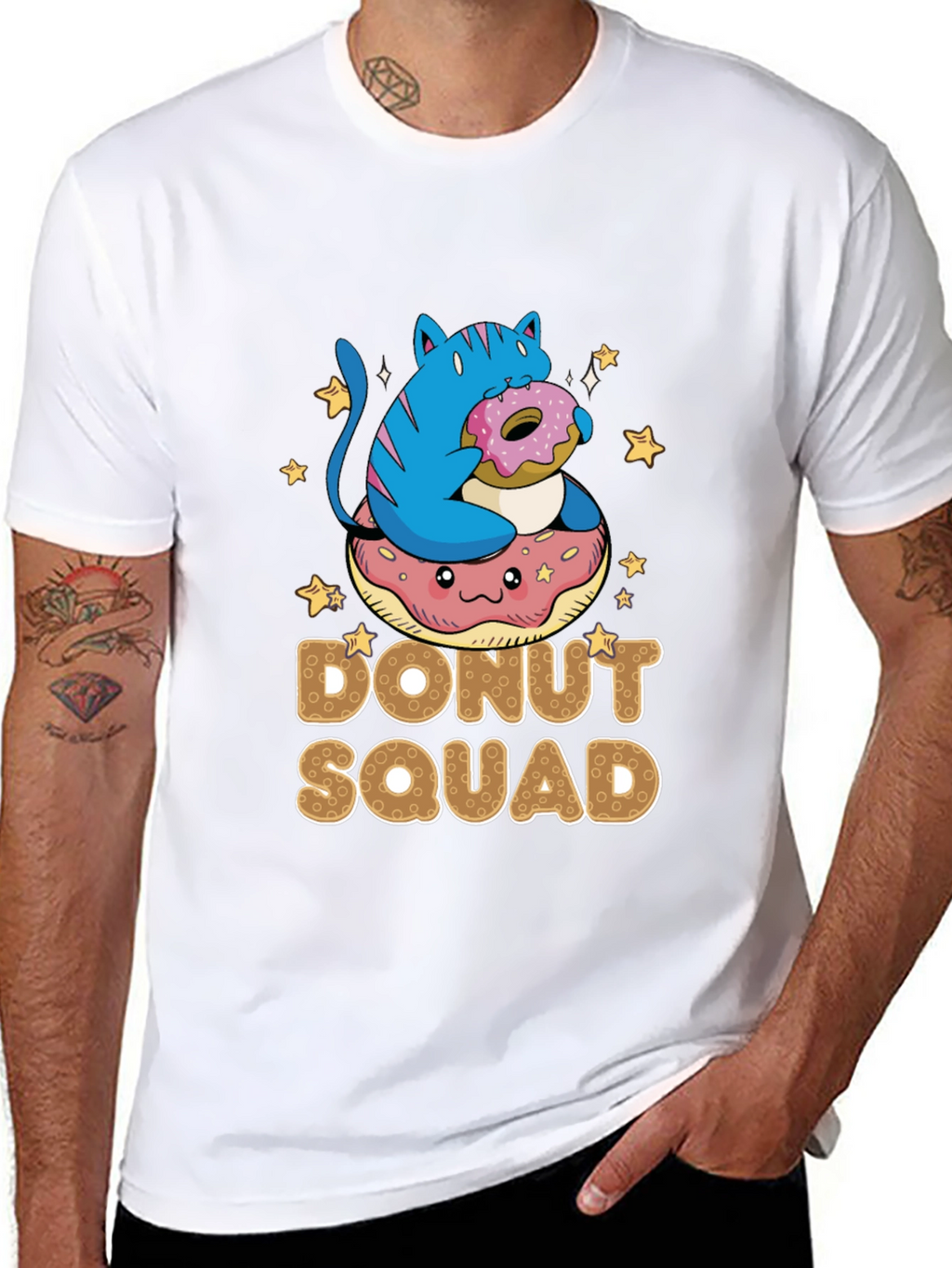 Donut Squad T-Shirt - Cat & Donut Graphic Tee