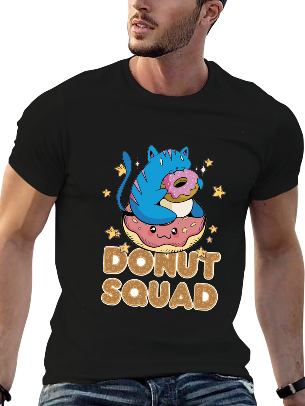 Donut Squad T-Shirt - Cat & Donut Graphic Tee
