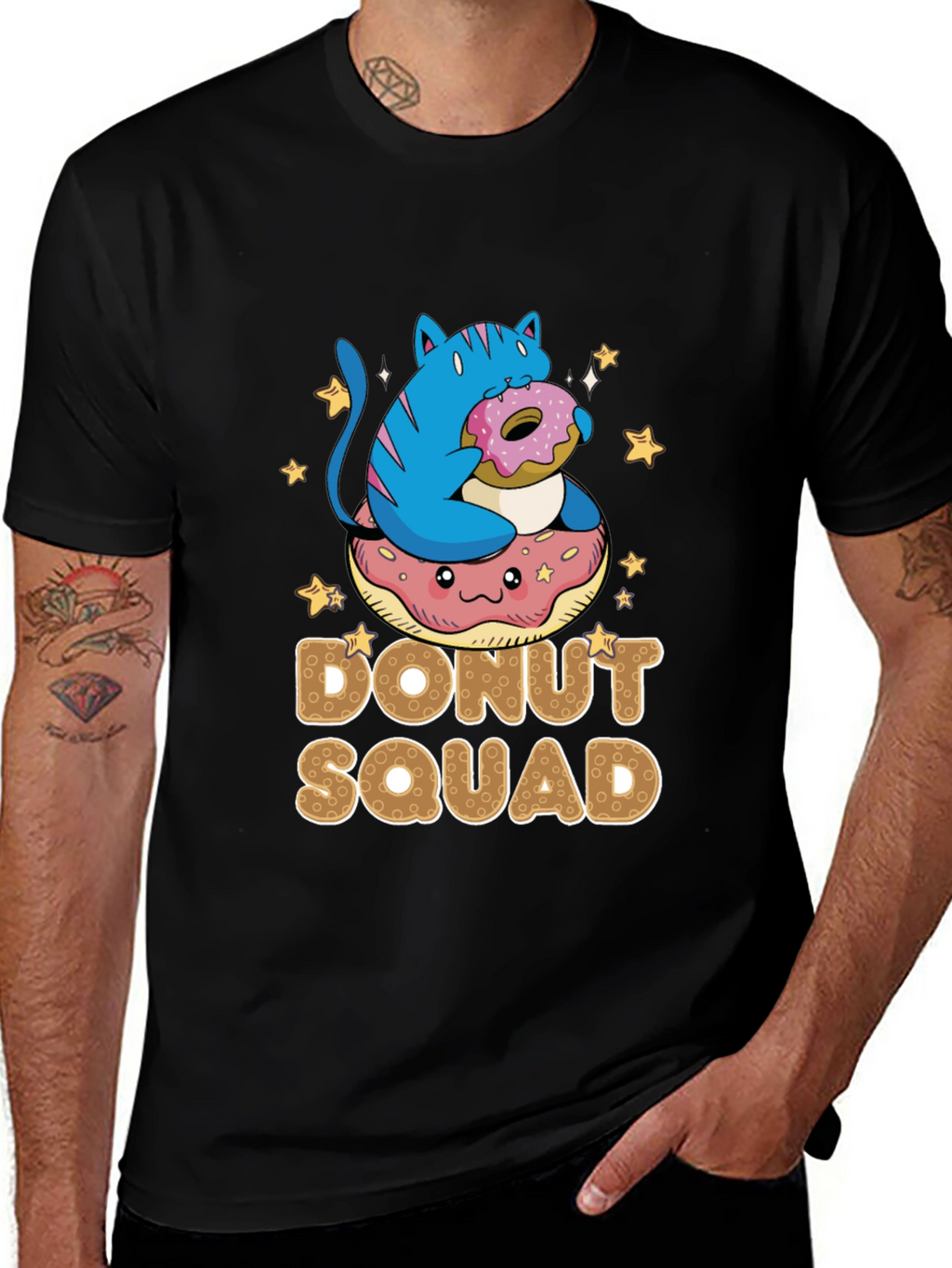 Donut Squad T-Shirt - Cat & Donut Graphic Tee