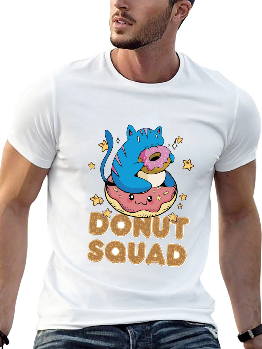 Donut Squad T-Shirt - Cat & Donut Graphic Tee