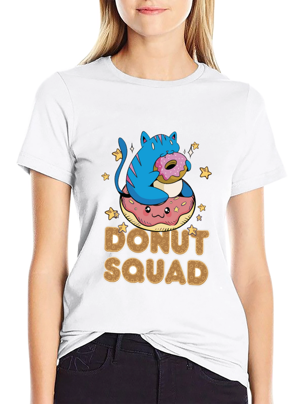 Donut Squad T-Shirt - Cat & Donut Graphic Tee