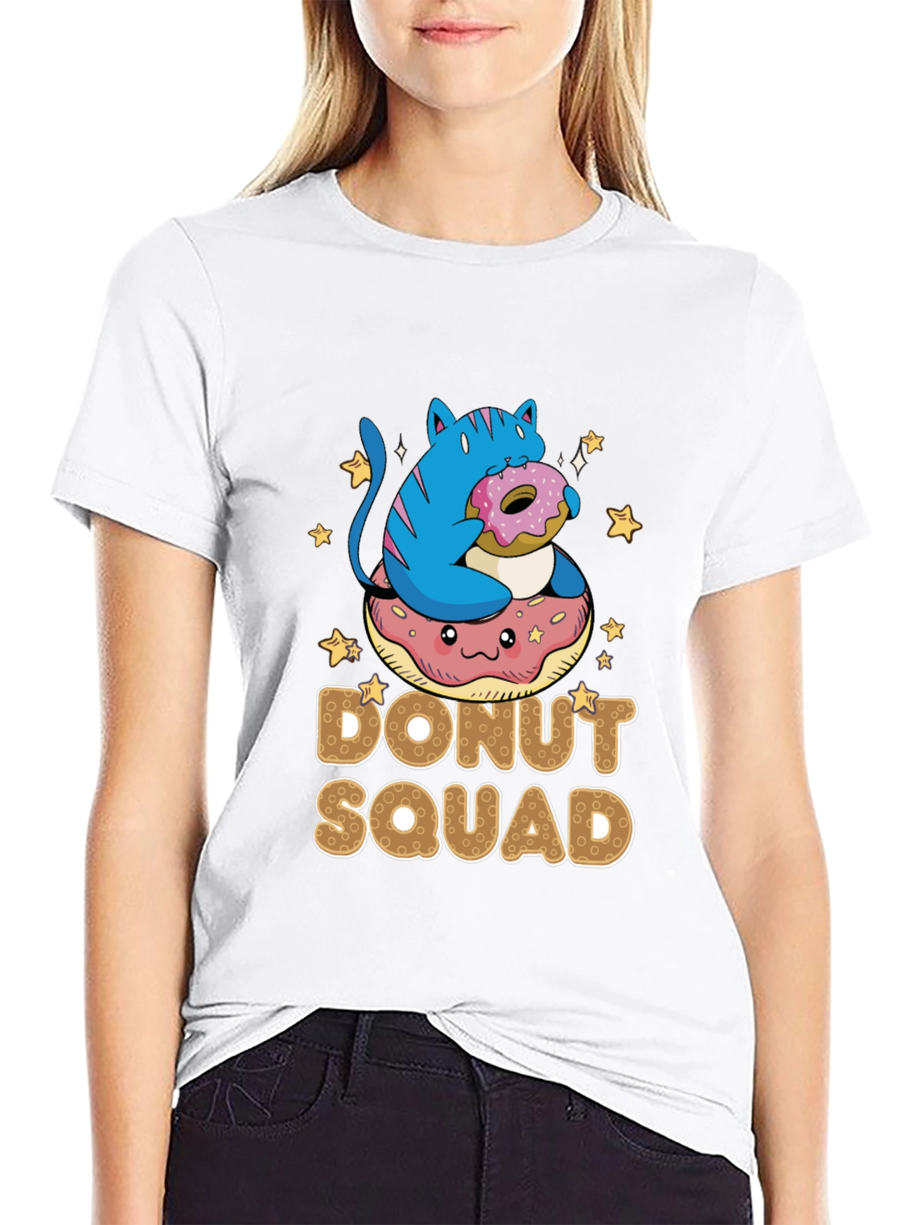 Donut Squad T-Shirt - Cat & Donut Graphic Tee