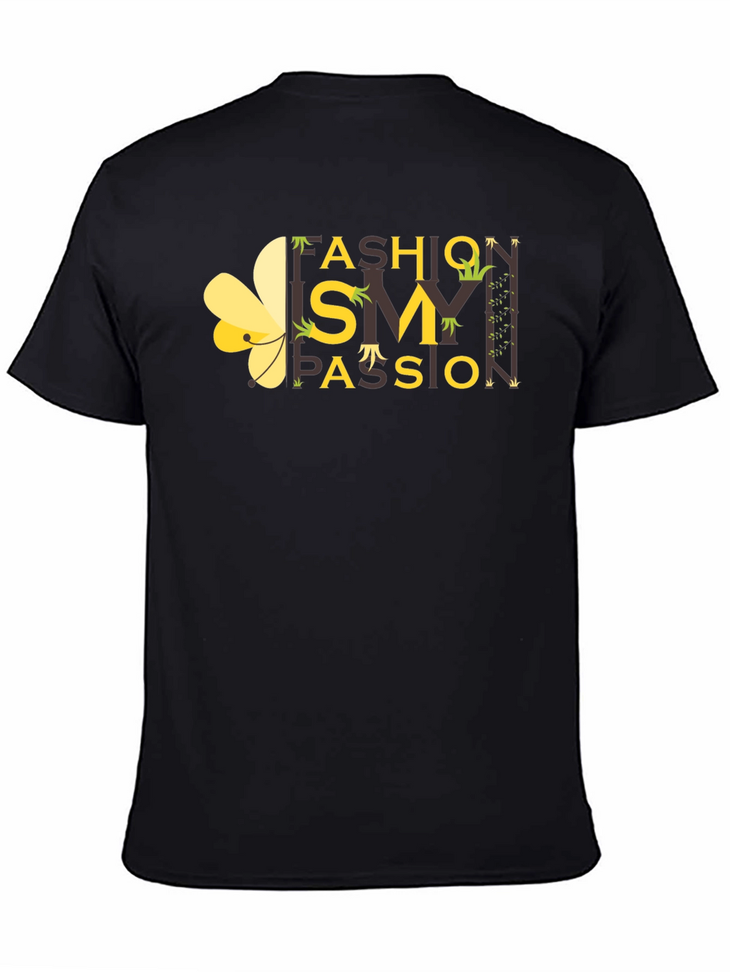 Fashion Passion Graphic Print Black T-Shirt