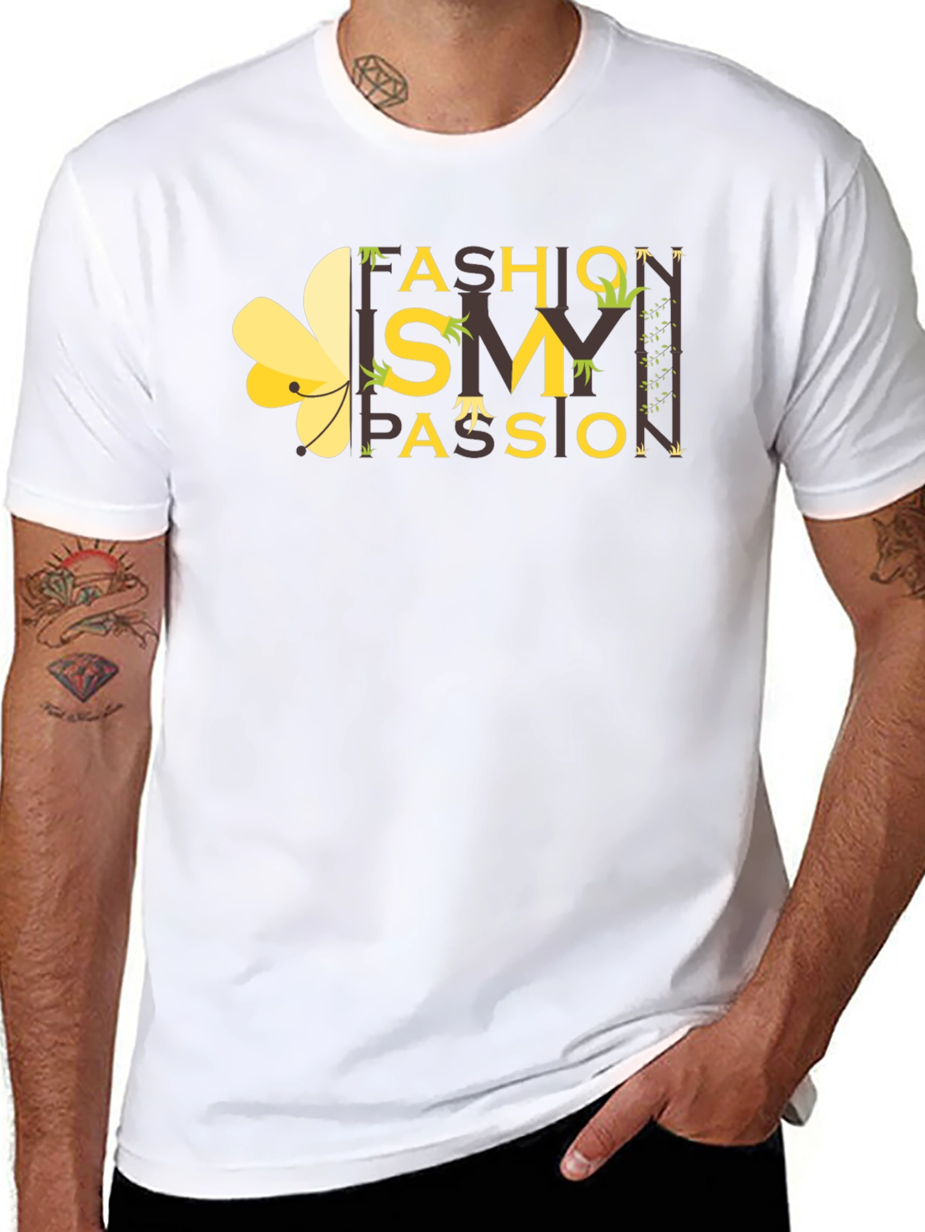 Fashion Passion Graphic Print Black T-Shirt