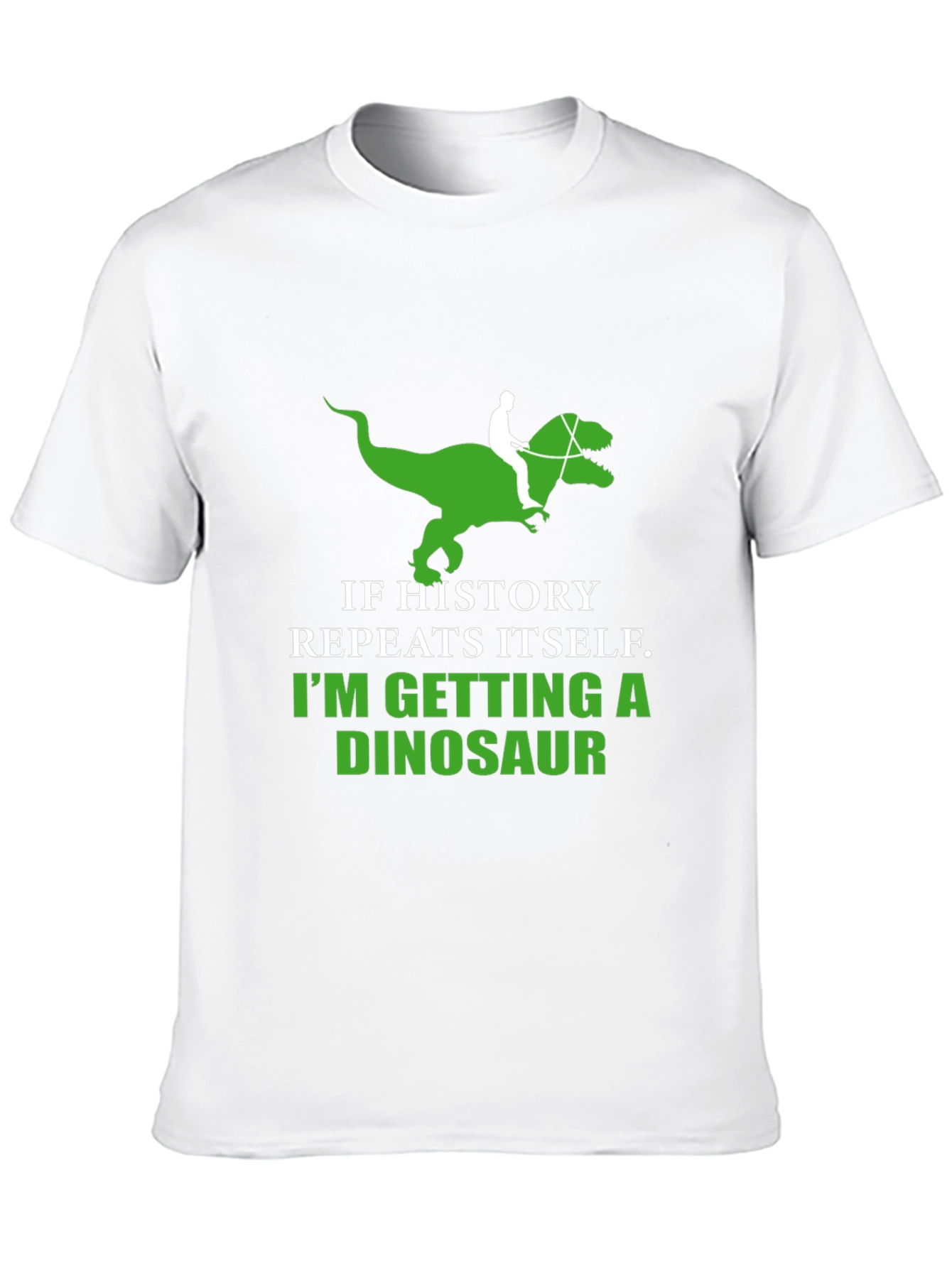History Repeats Dinosaur T-Shirt Funny Graphic Tee