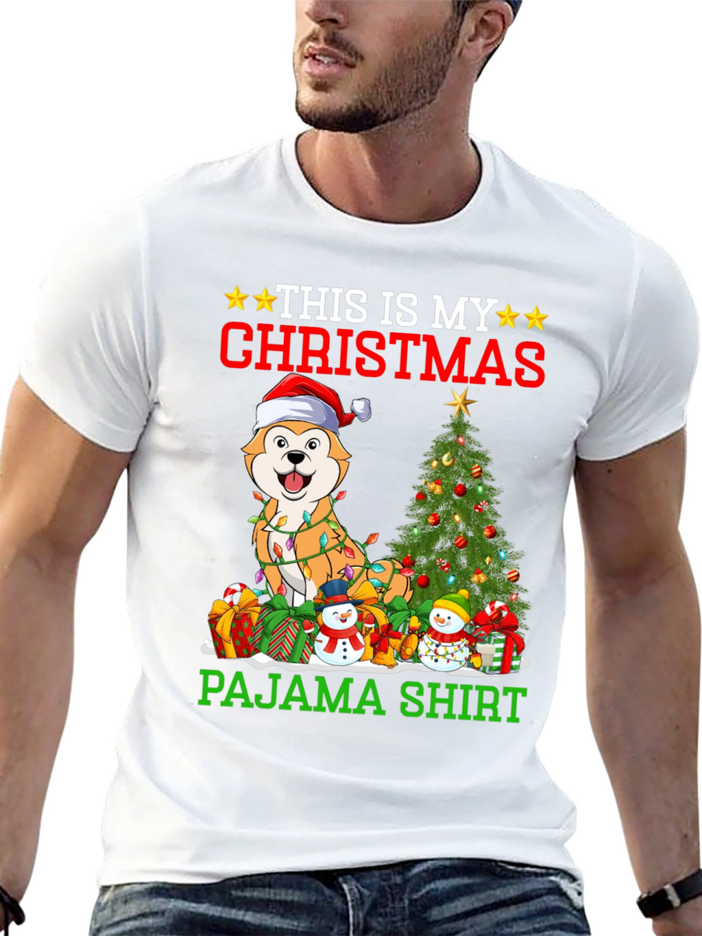 Christmas Dog Pajama Shirt