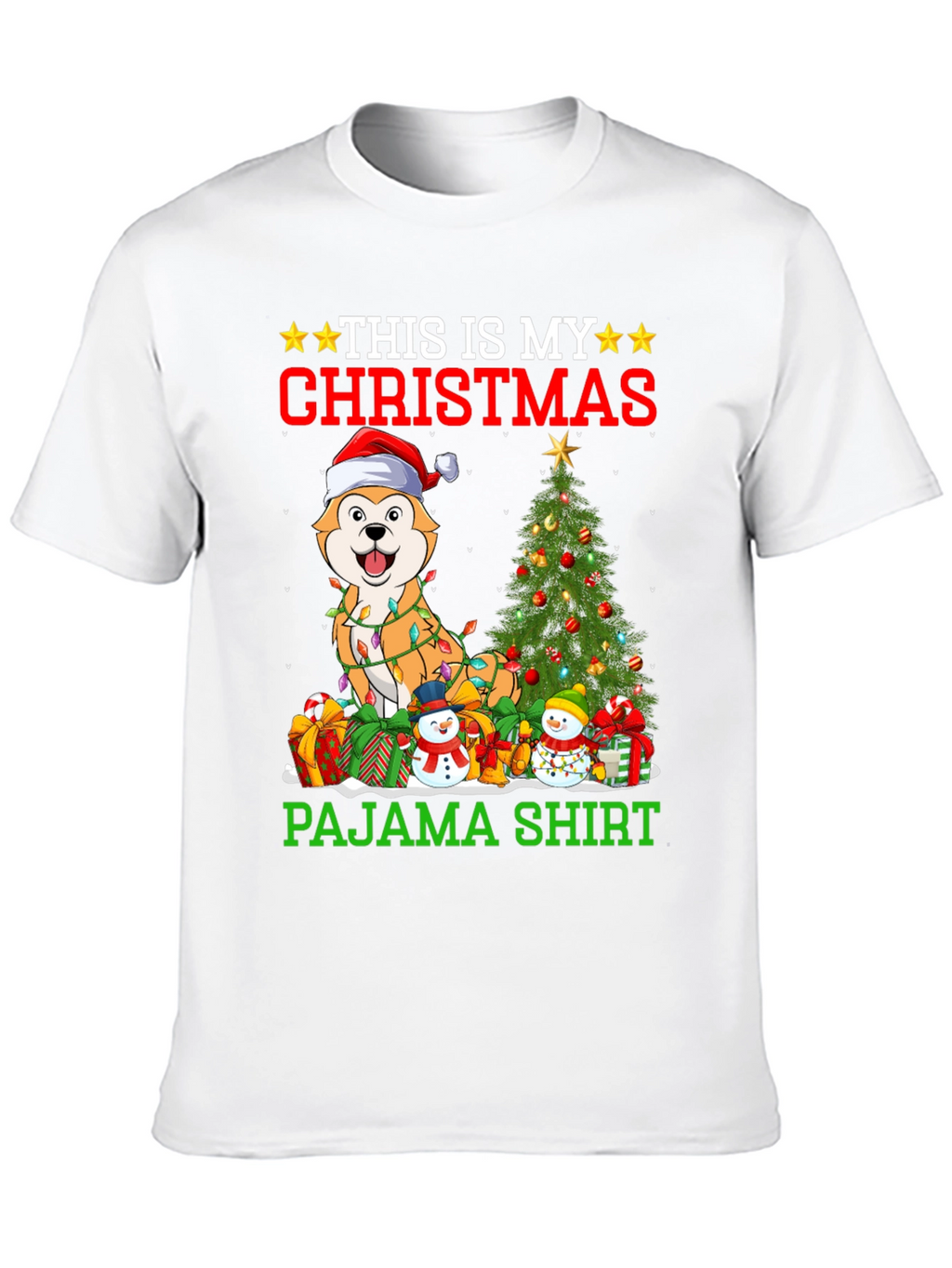 Christmas Dog Pajama Shirt