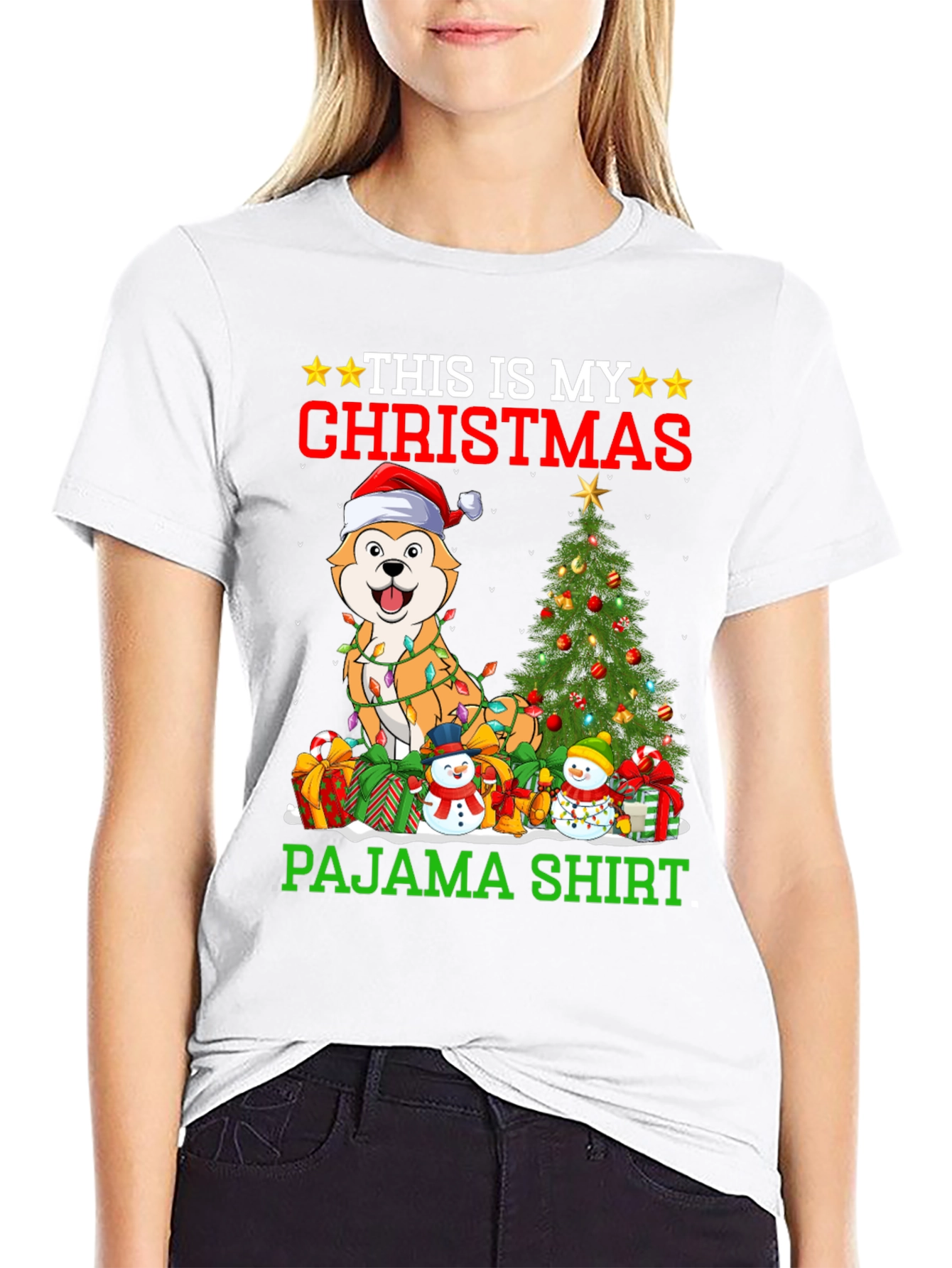 Christmas Dog Pajama Shirt